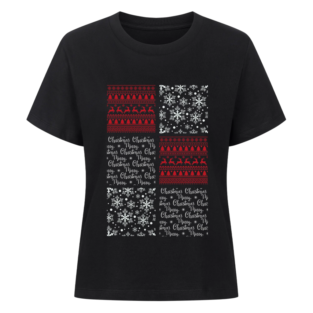 Weihnachtliche Disney-Porträtcollage - Individuelles Premium T-Shirt