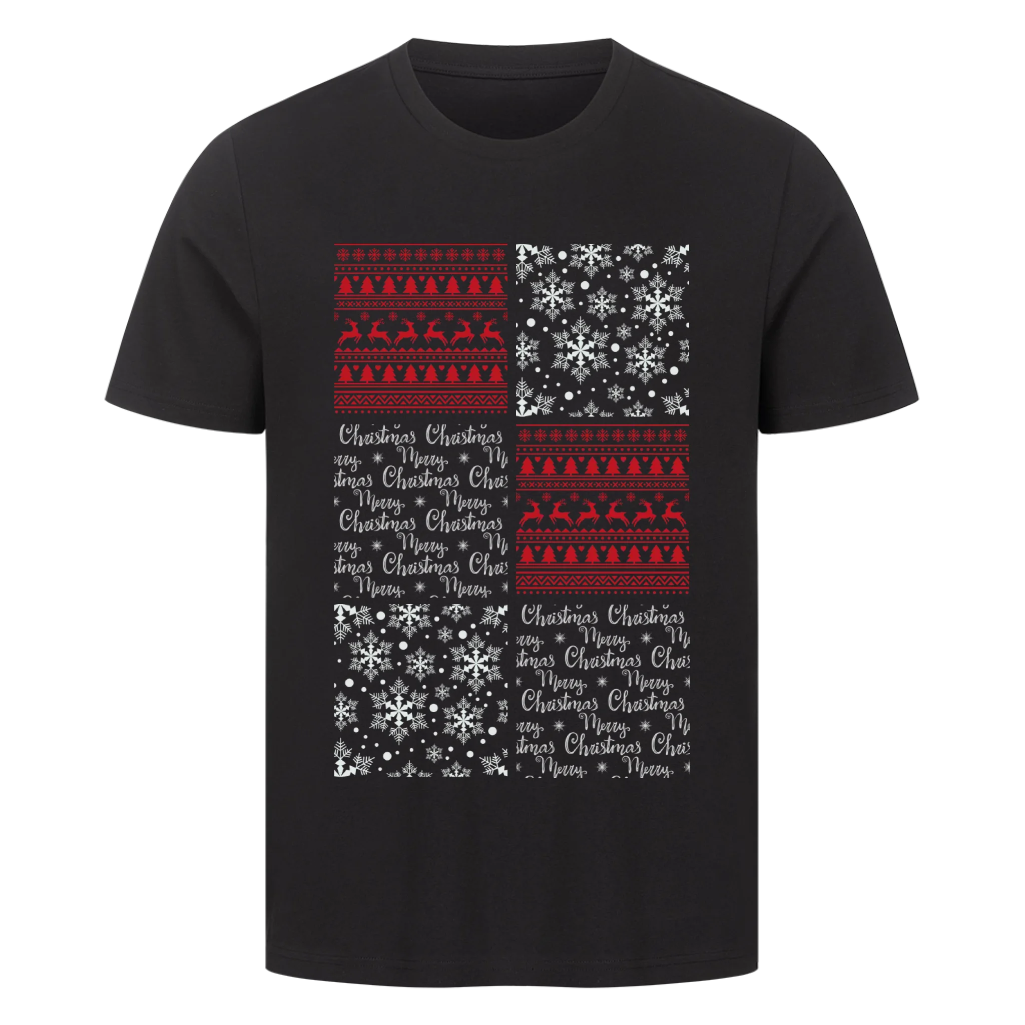 Weihnachtliche Disney-Porträtcollage - Individuelles Premium T-Shirt