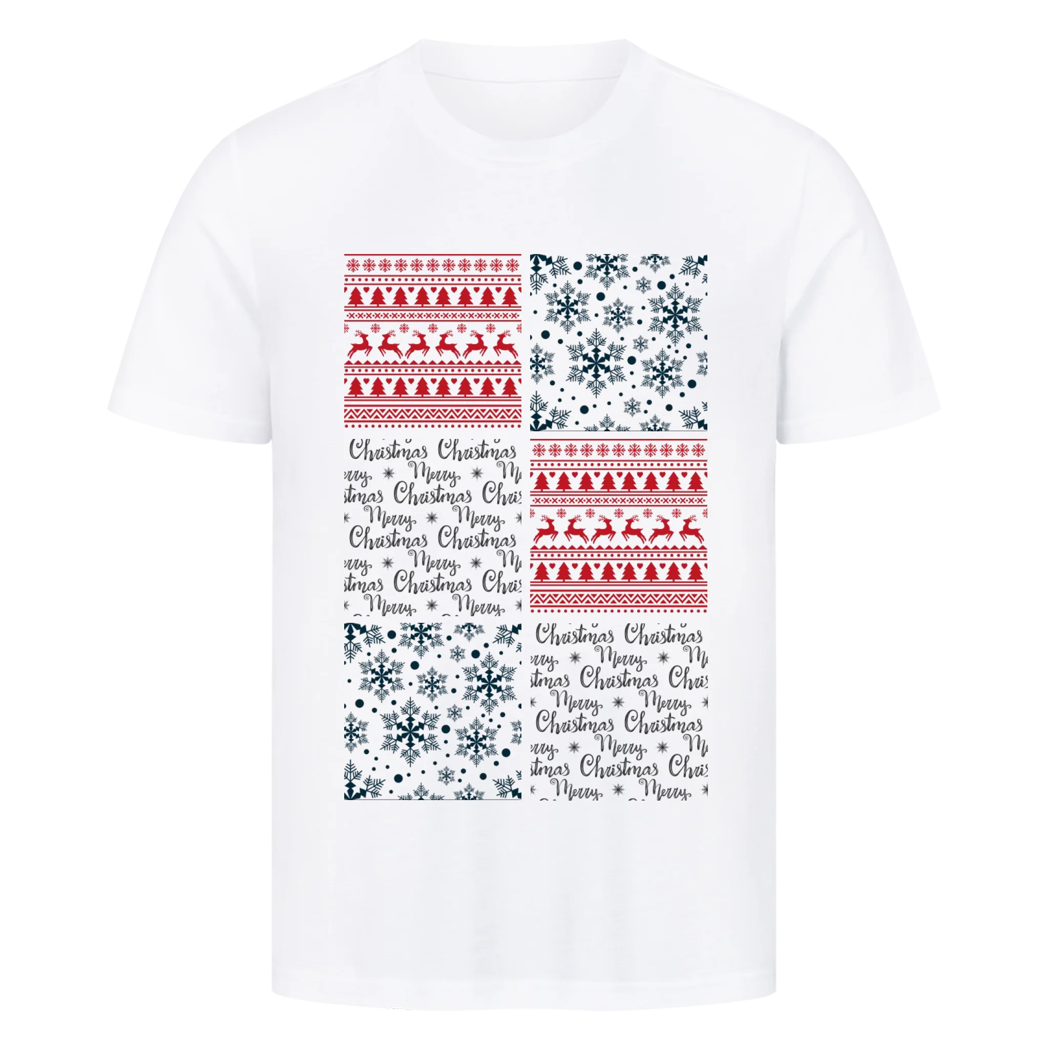 Weihnachtliche Disney-Porträtcollage - Individuelles Premium T-Shirt