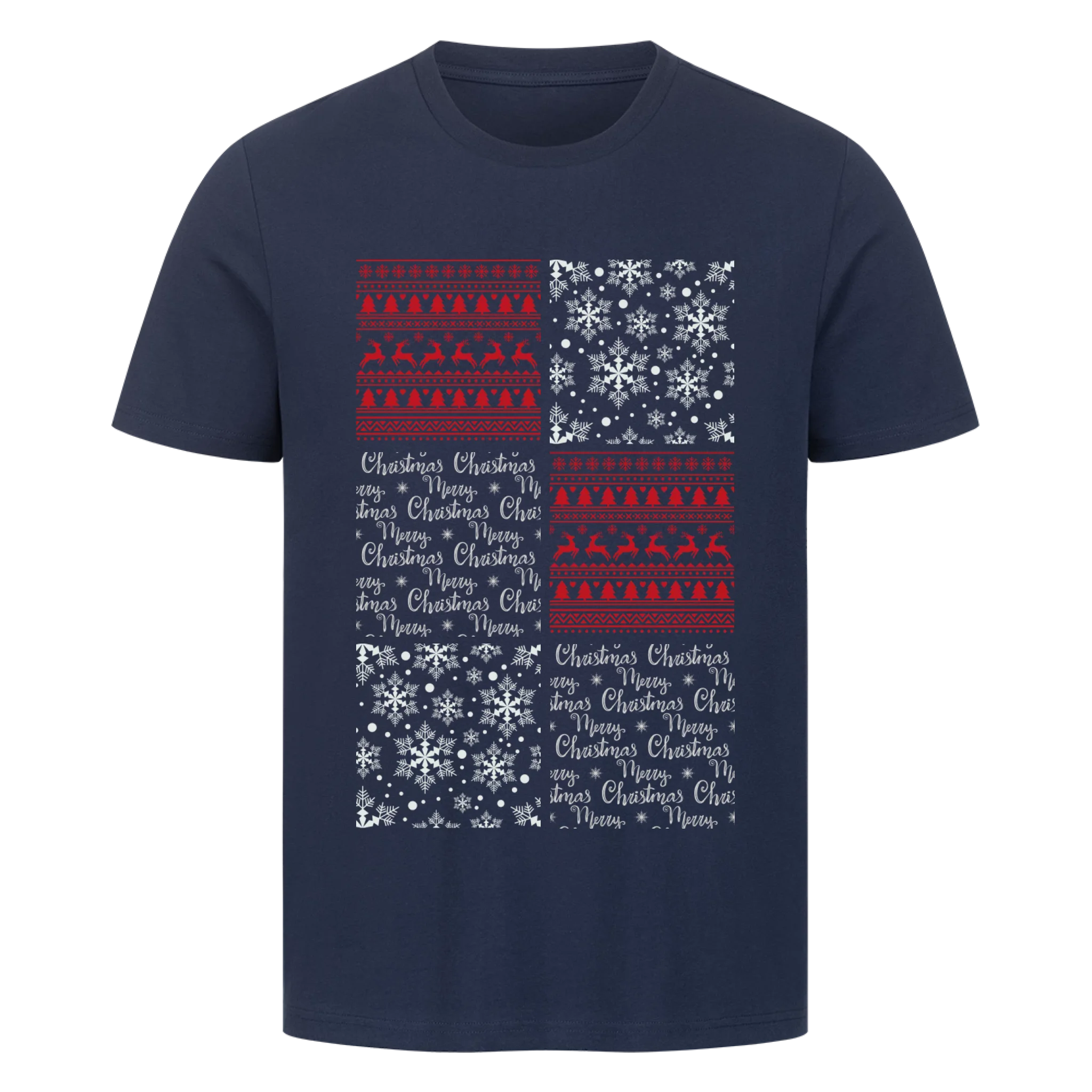 Weihnachtliche Disney-Porträtcollage - Individuelles Premium T-Shirt