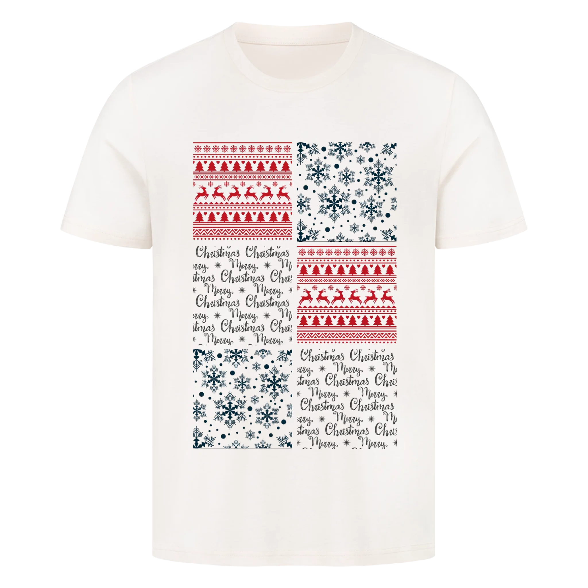 Weihnachtliche Disney-Porträtcollage - Individuelles Premium T-Shirt