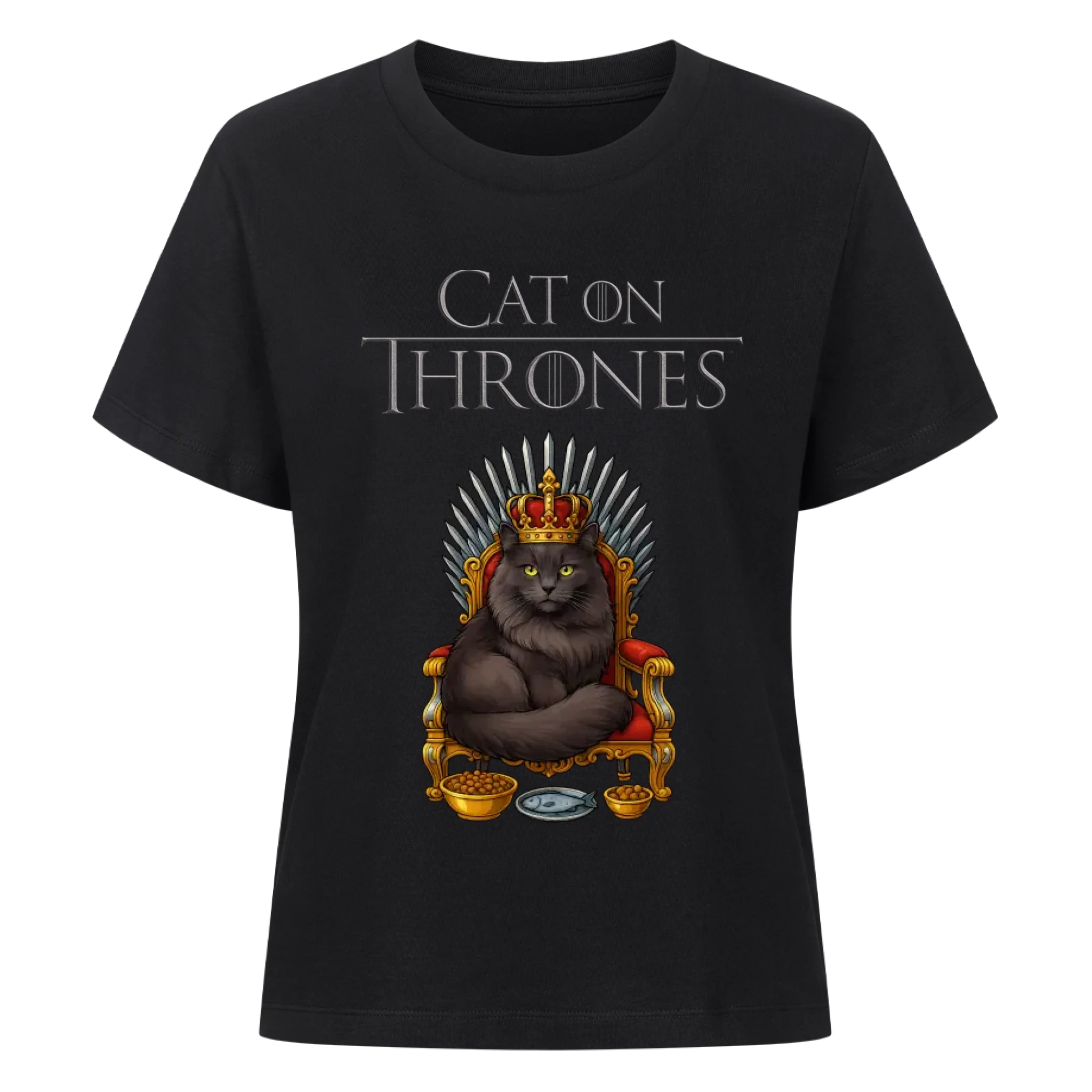 Cat on Thrones - Individuelles Premium T-Shirt
