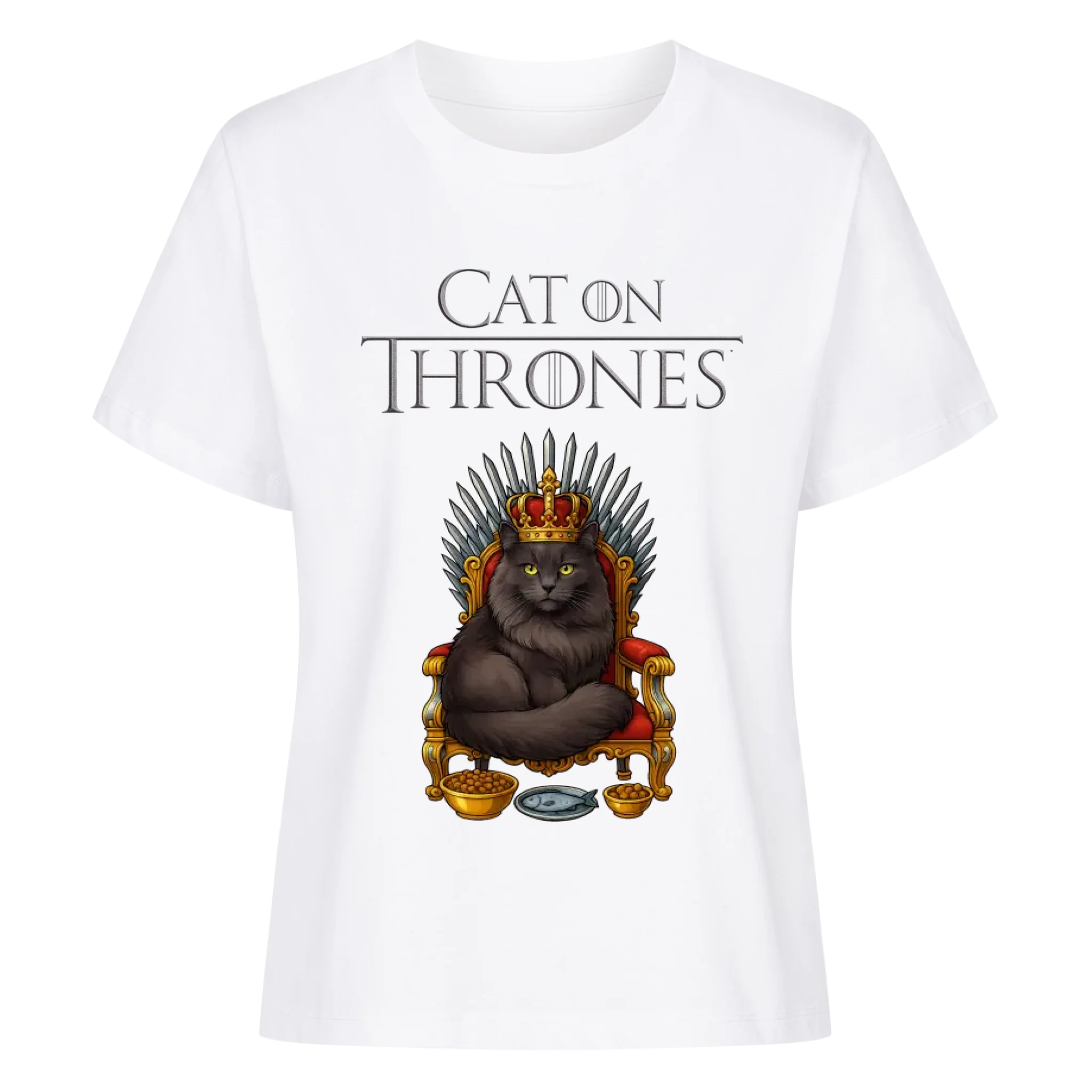 Cat on Thrones - Individuelles Premium T-Shirt