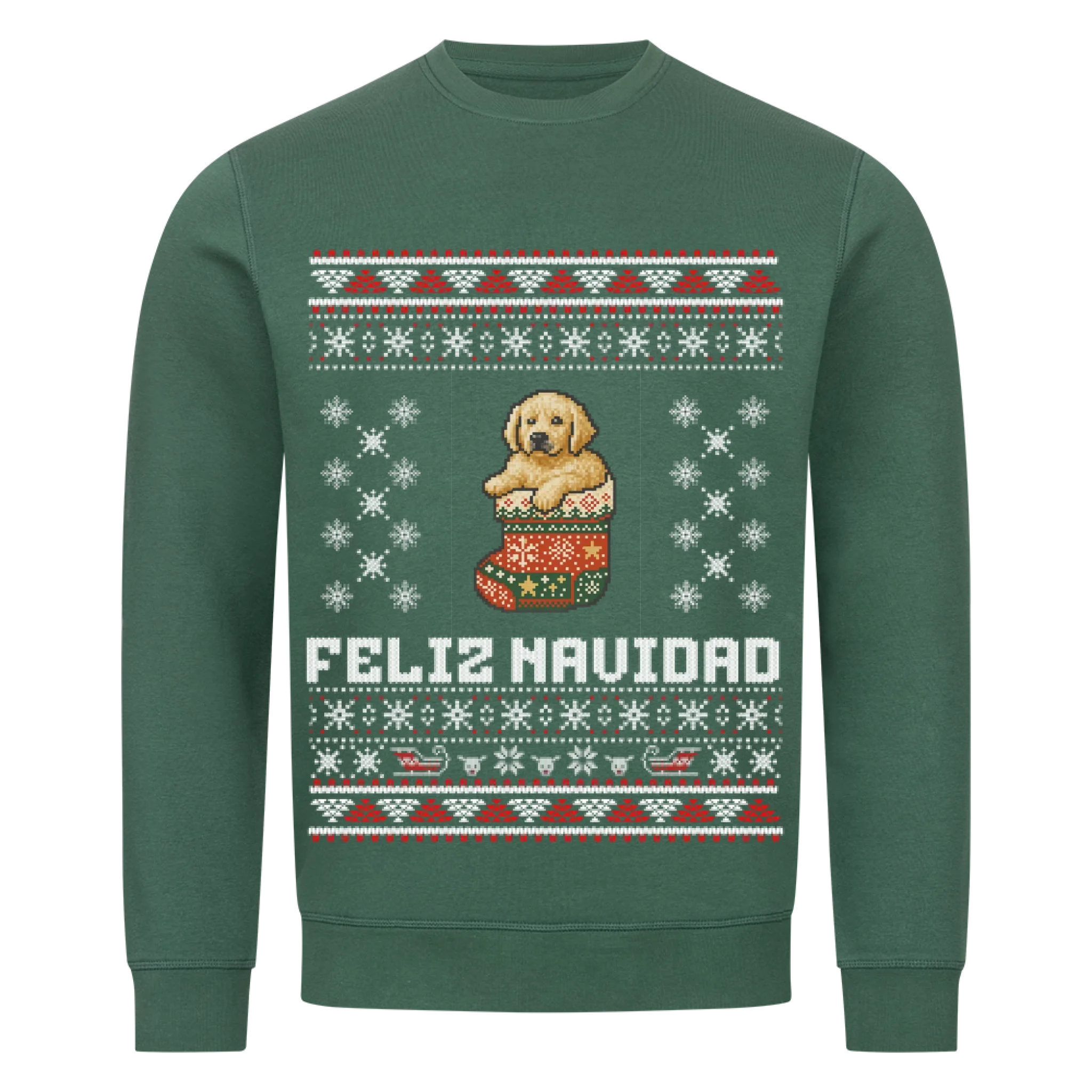 Feliz Navidad - Katzen & Hunde - Individuelles Premium Sweatshirt (Unisex)