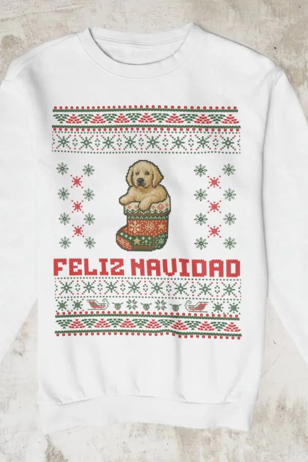 Feliz Navidad - Katzen & Hunde - Individuelles Premium Sweatshirt (Unisex)
