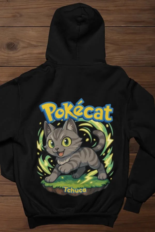 Pokécat - Energy Aura - Katzen - Individuelles Premium Hoodie (Unisex)