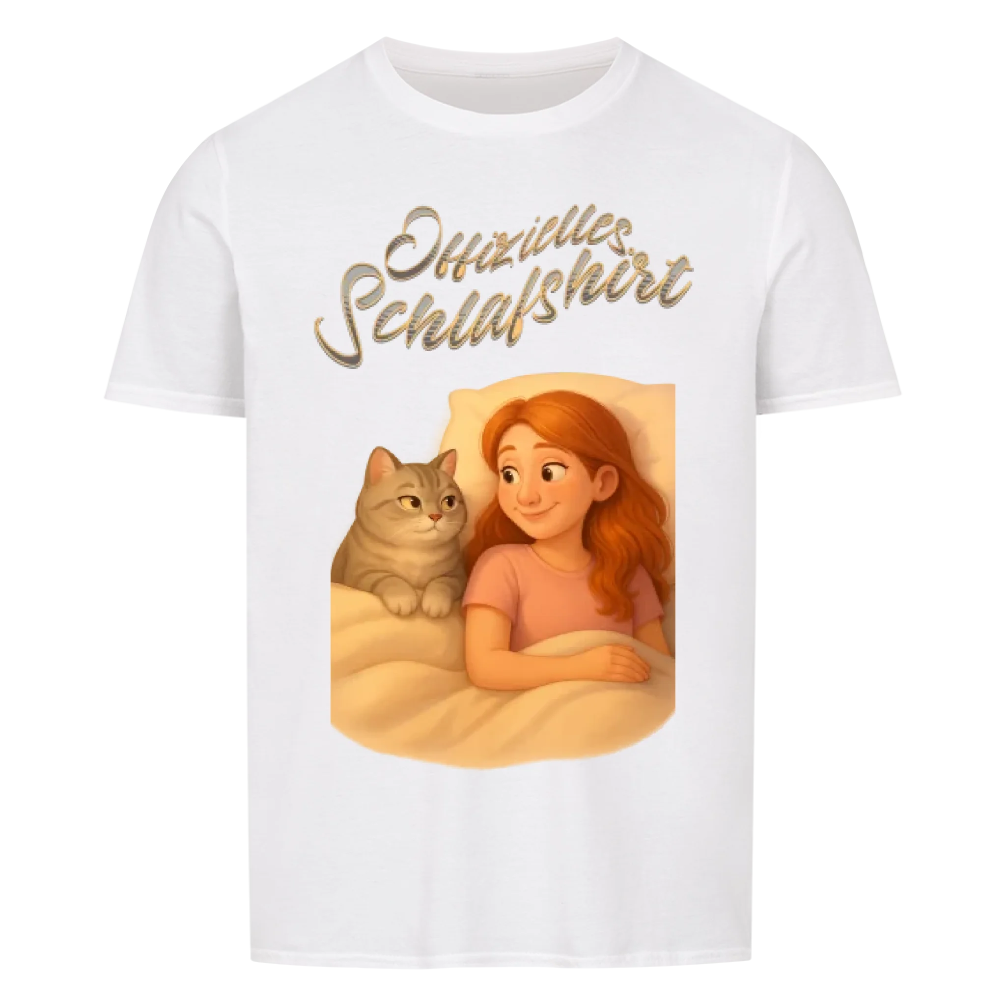 Offizielles Schlafshirt im Disney-Stil - Katzen & Hunde - Basic Shirt Unisex