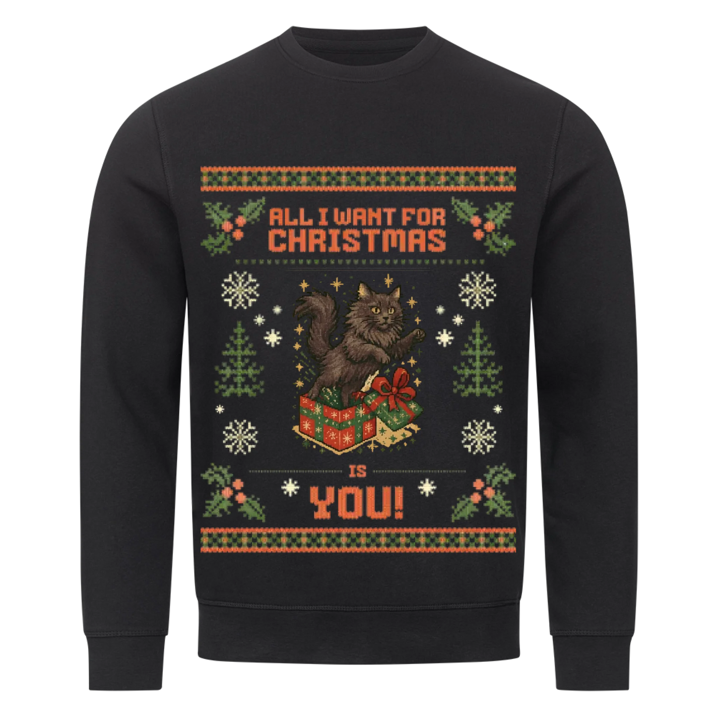 All I want mit Katze Premium Sweatshirt - Eigenes Bild
