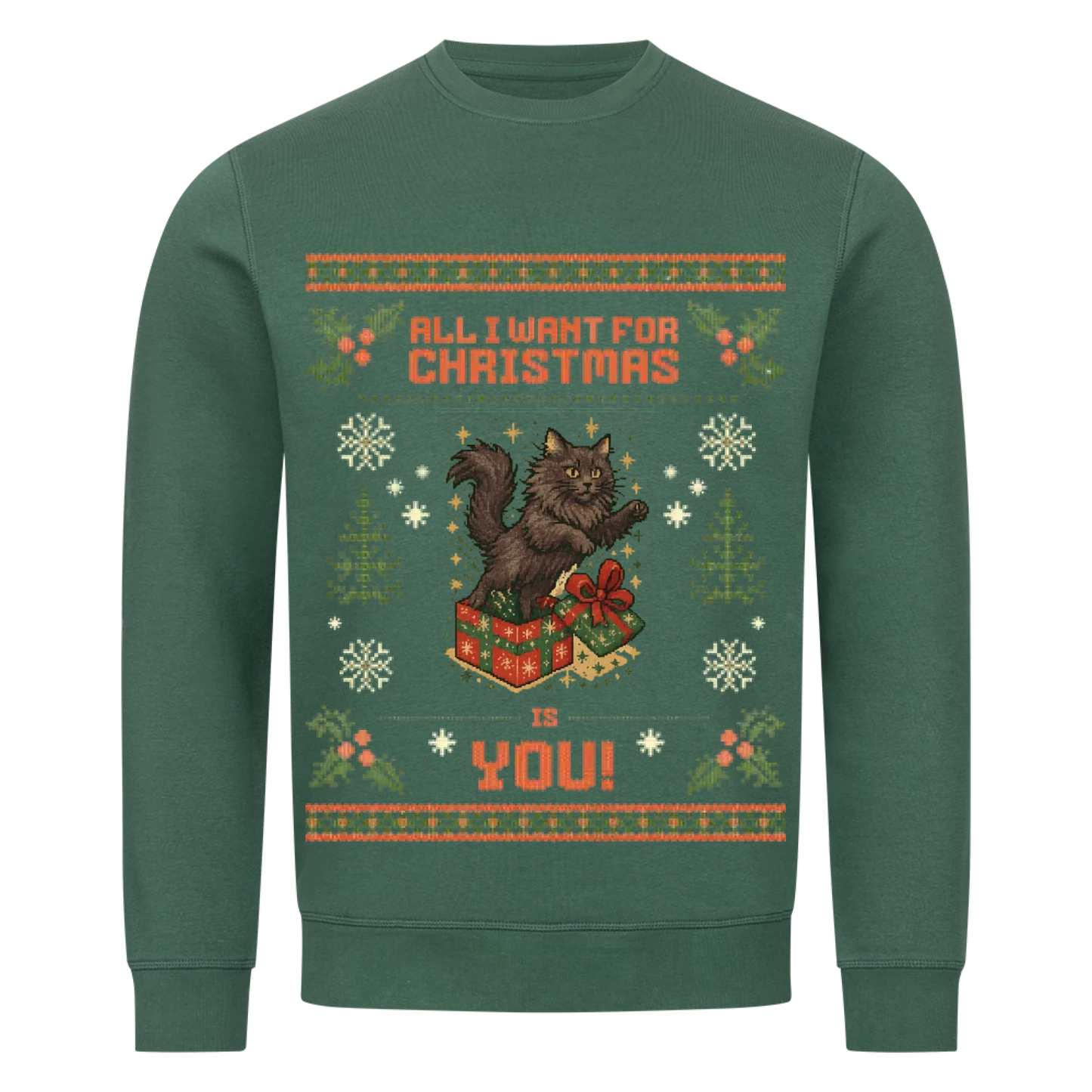 All I want mit Katze Premium Sweatshirt - Eigenes Bild