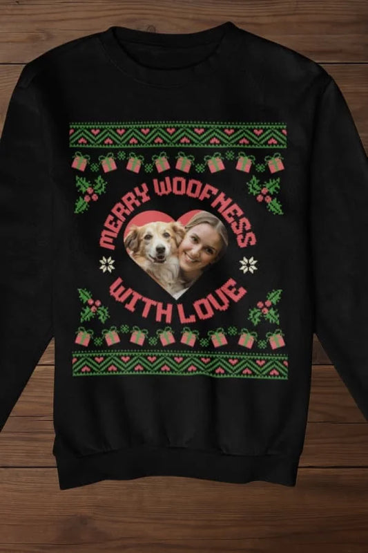 Merry Woofness Sweatshirt - Eigenes Foto