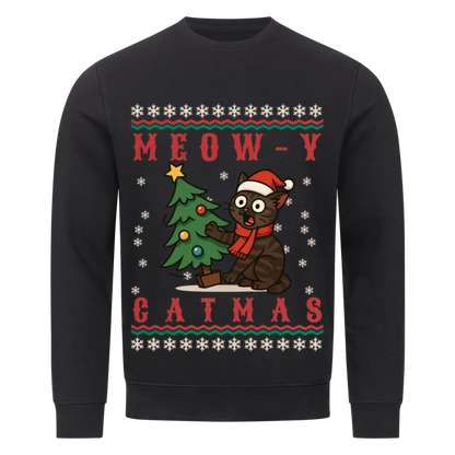 Meowy Catmas Premium Sweatshirt - Eigenes Bild