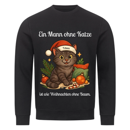 Ein Mann ohne Katze Premium Sweatshirt - Eigenes Bild