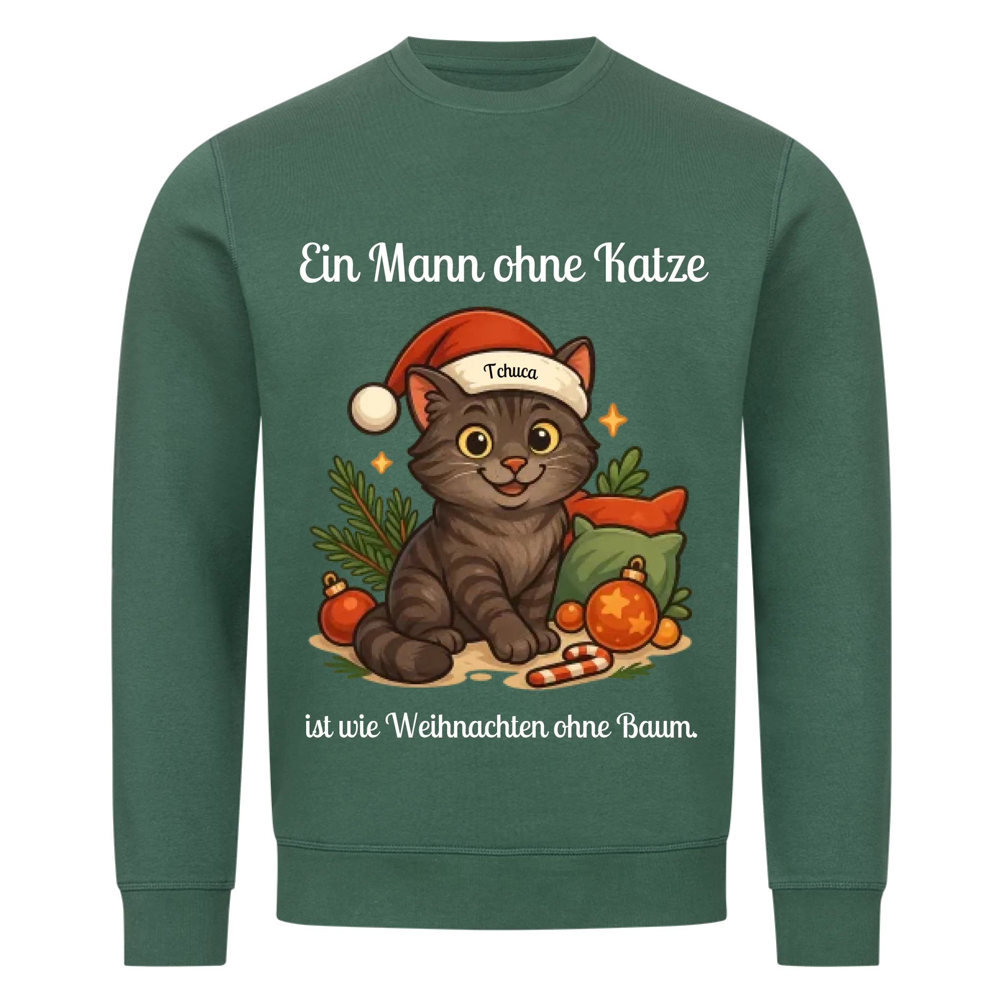 Ein Mann ohne Katze - Individuelles Premium Sweatshirt (Unisex)