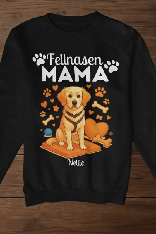 Fellnasen Mama Hund Sweatshirt - Eigenes Bild + Name