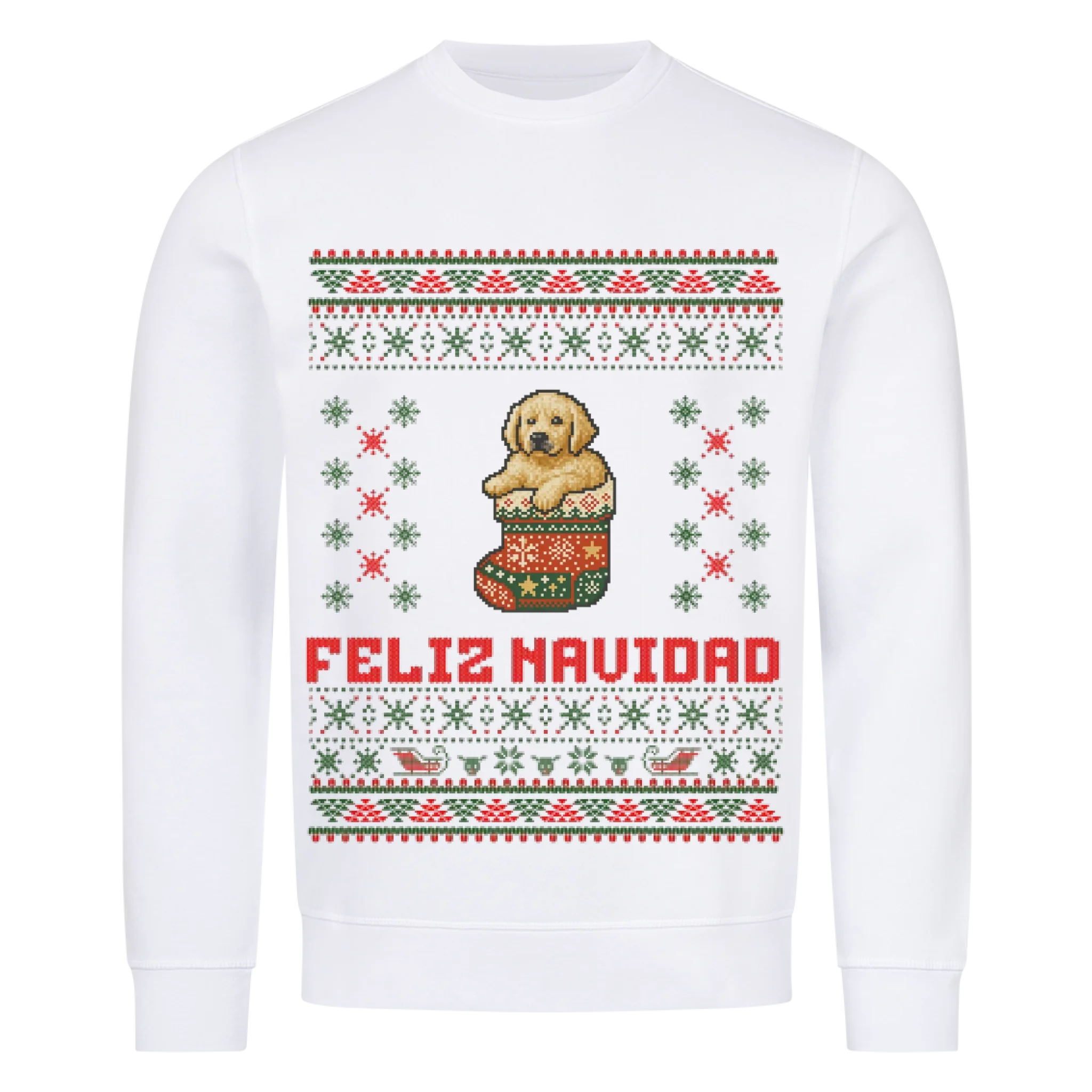 Feliz Navidad - Katzen & Hunde - Individuelles Premium Sweatshirt (Unisex)