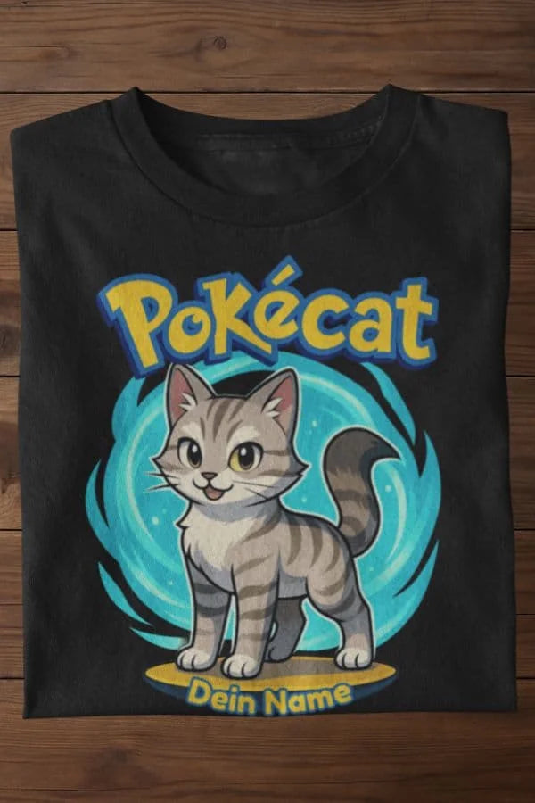 Pokécat Flow Aura - Individuelles Premium T-Shirt