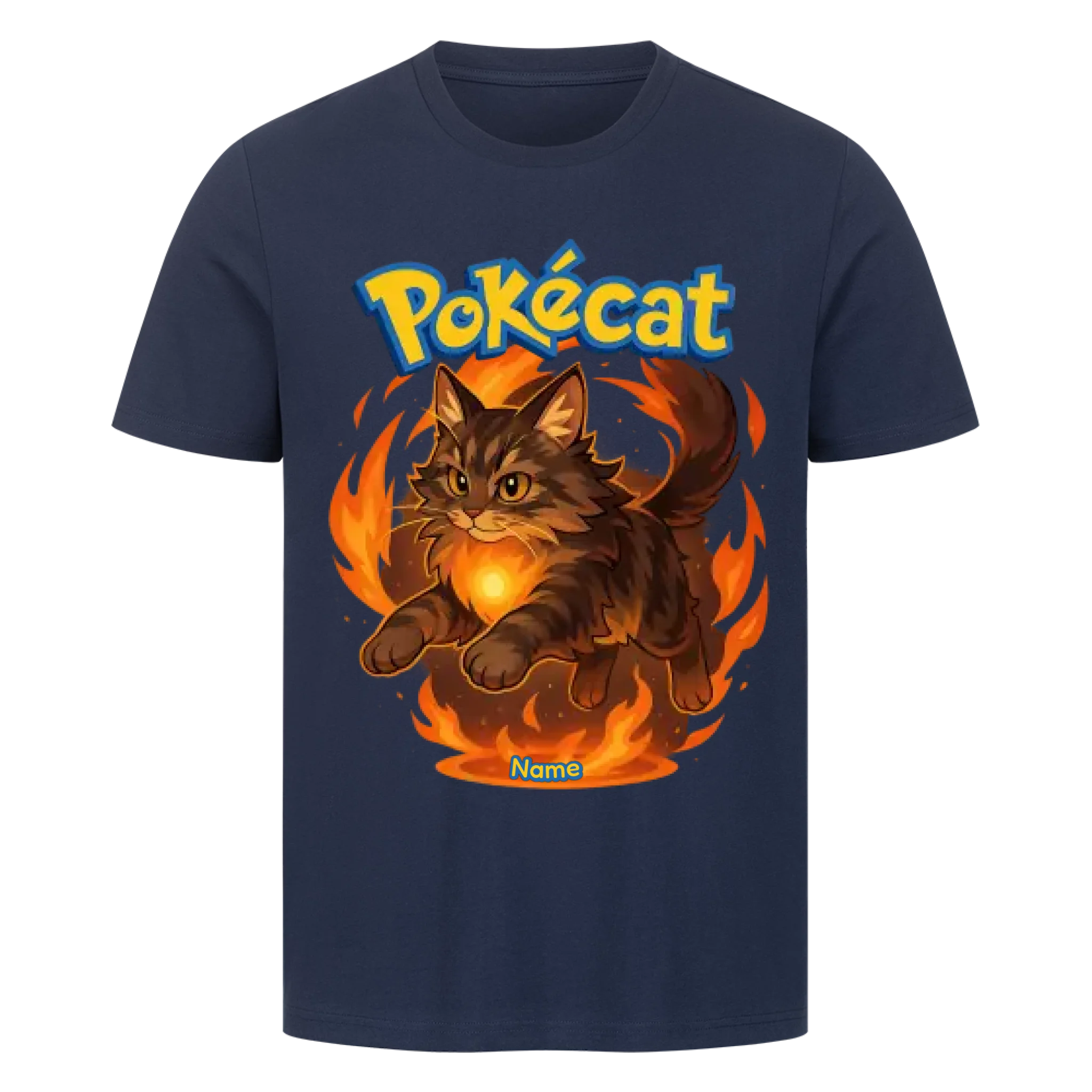 Pokécat Fire Aura - Individuelles Premium T-Shirt