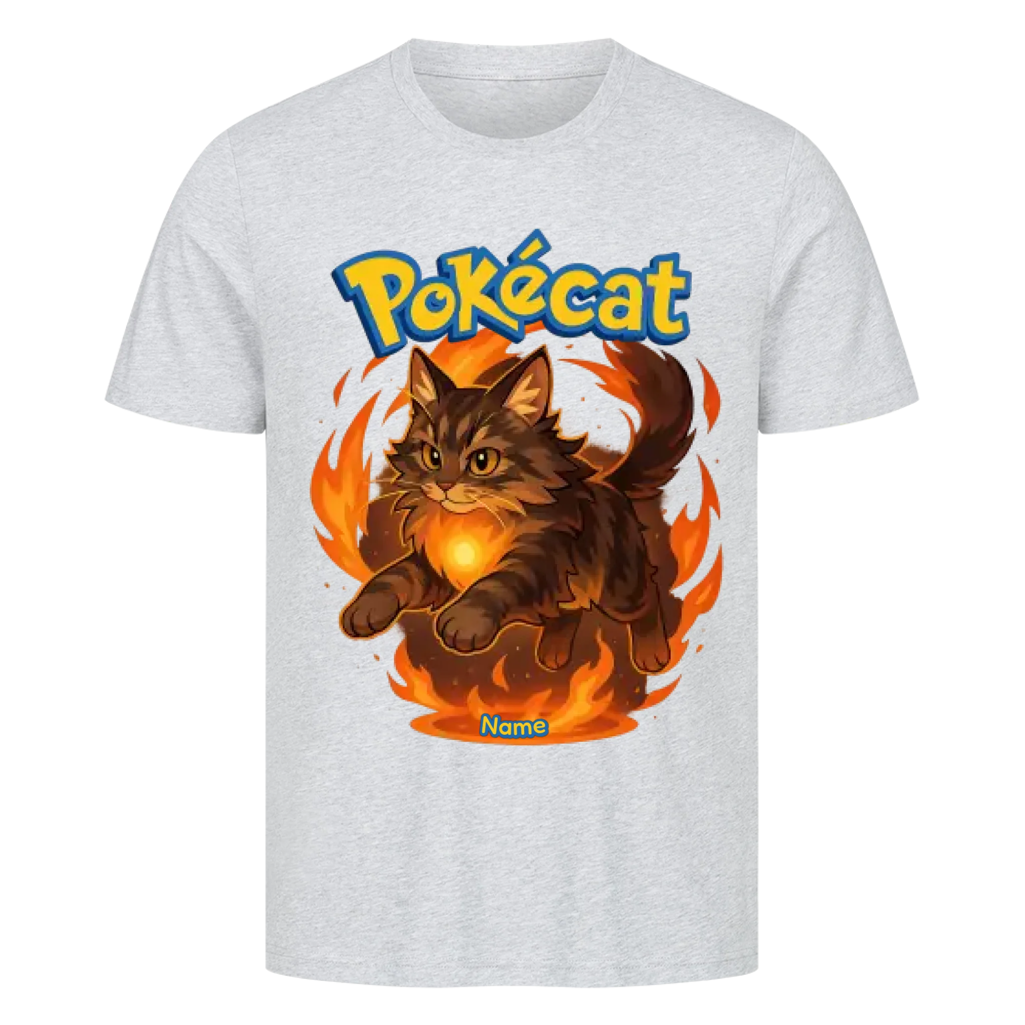 Pokécat Fire Aura - Individuelles Premium T-Shirt