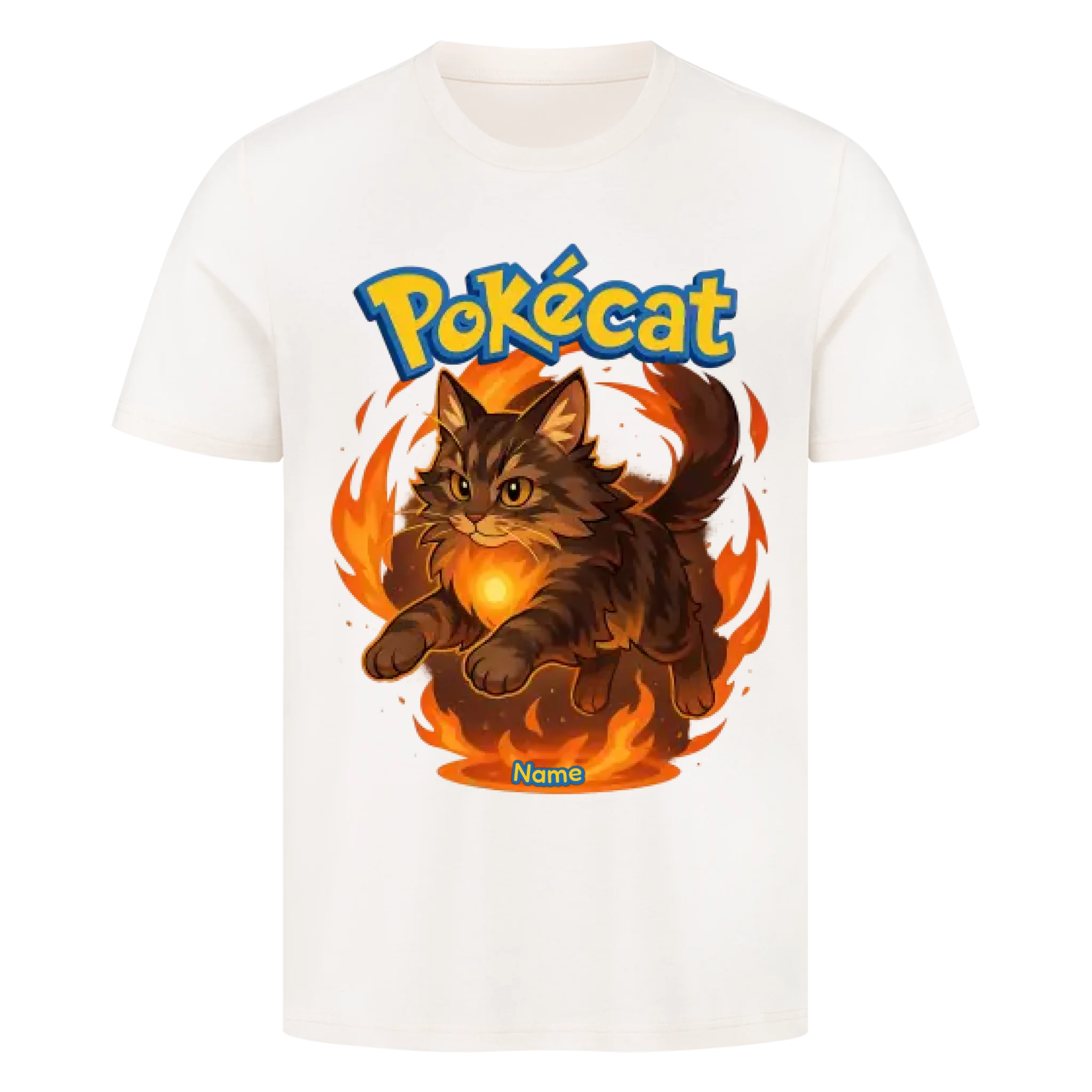 Pokécat Fire Aura - Individuelles Premium T-Shirt