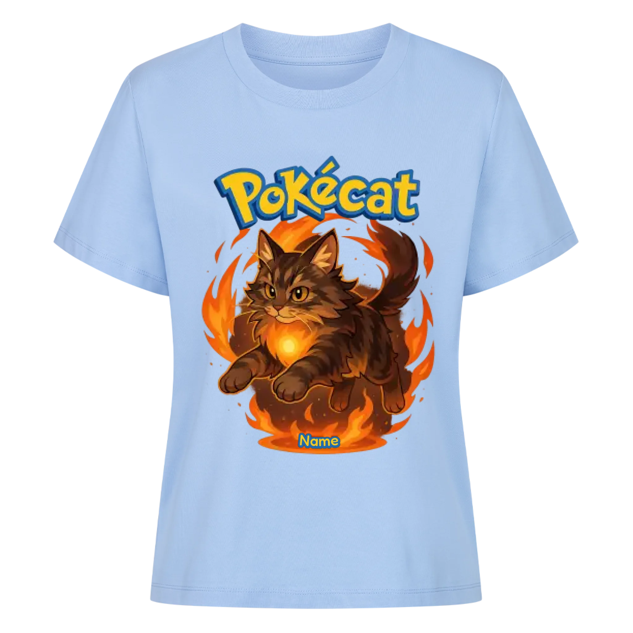 Pokécat Fire Aura - Individuelles Premium T-Shirt