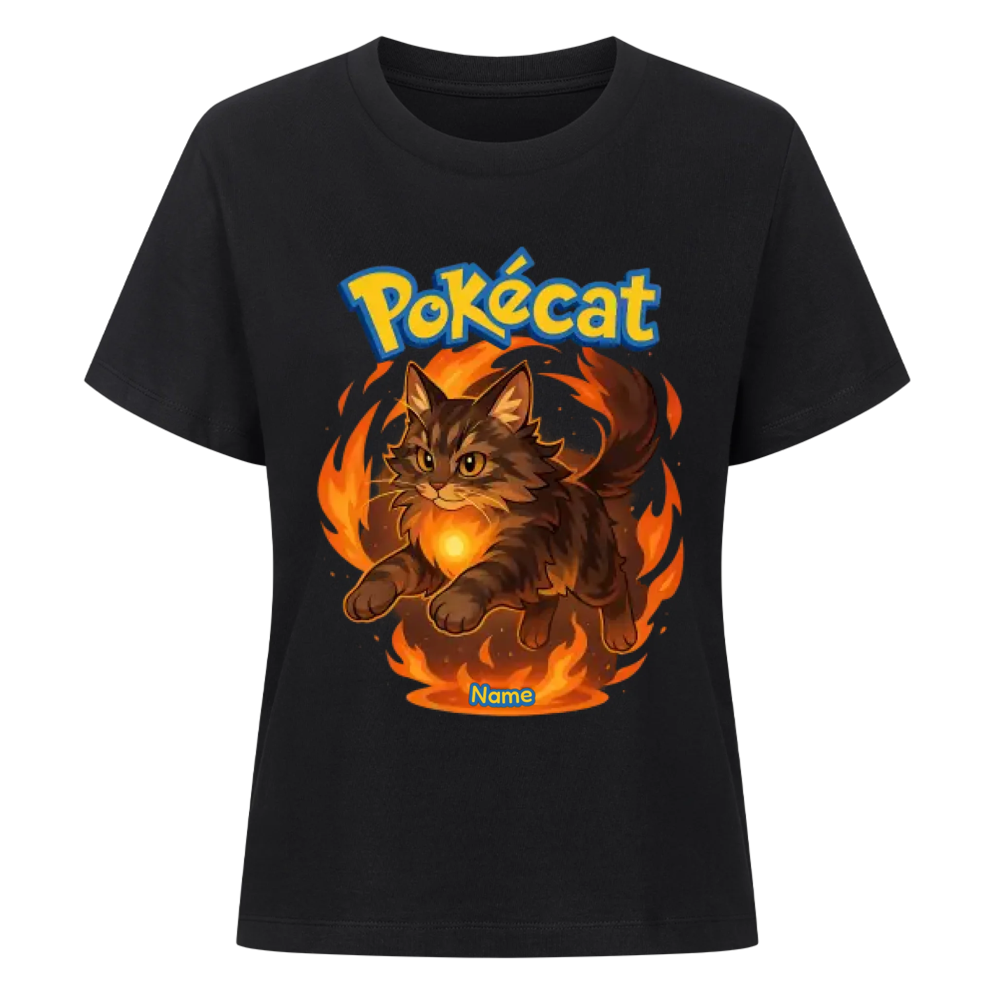 Pokécat Fire Aura - Individuelles Premium T-Shirt