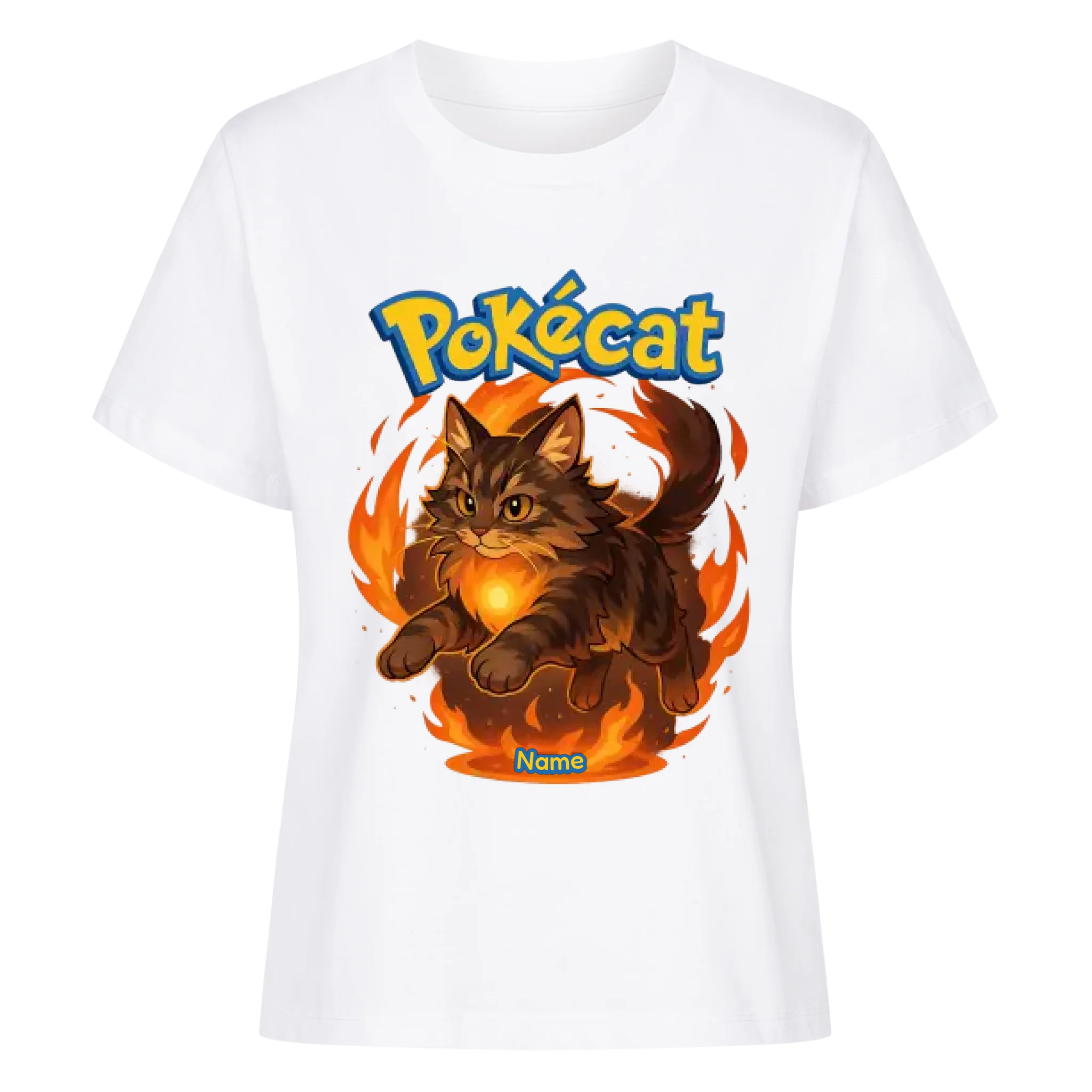 Pokécat Fire Aura - Individuelles Premium T-Shirt