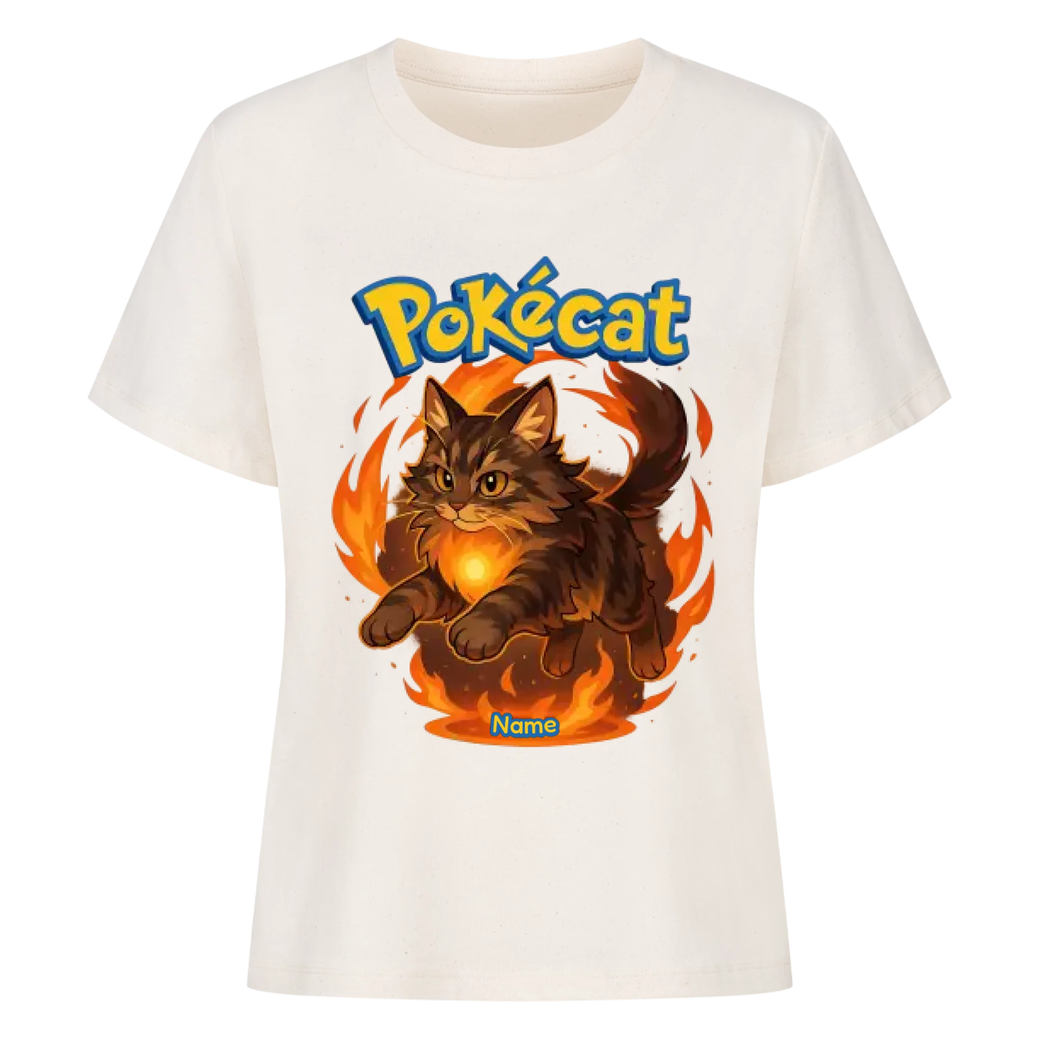Pokécat Fire Aura - Individuelles Premium T-Shirt
