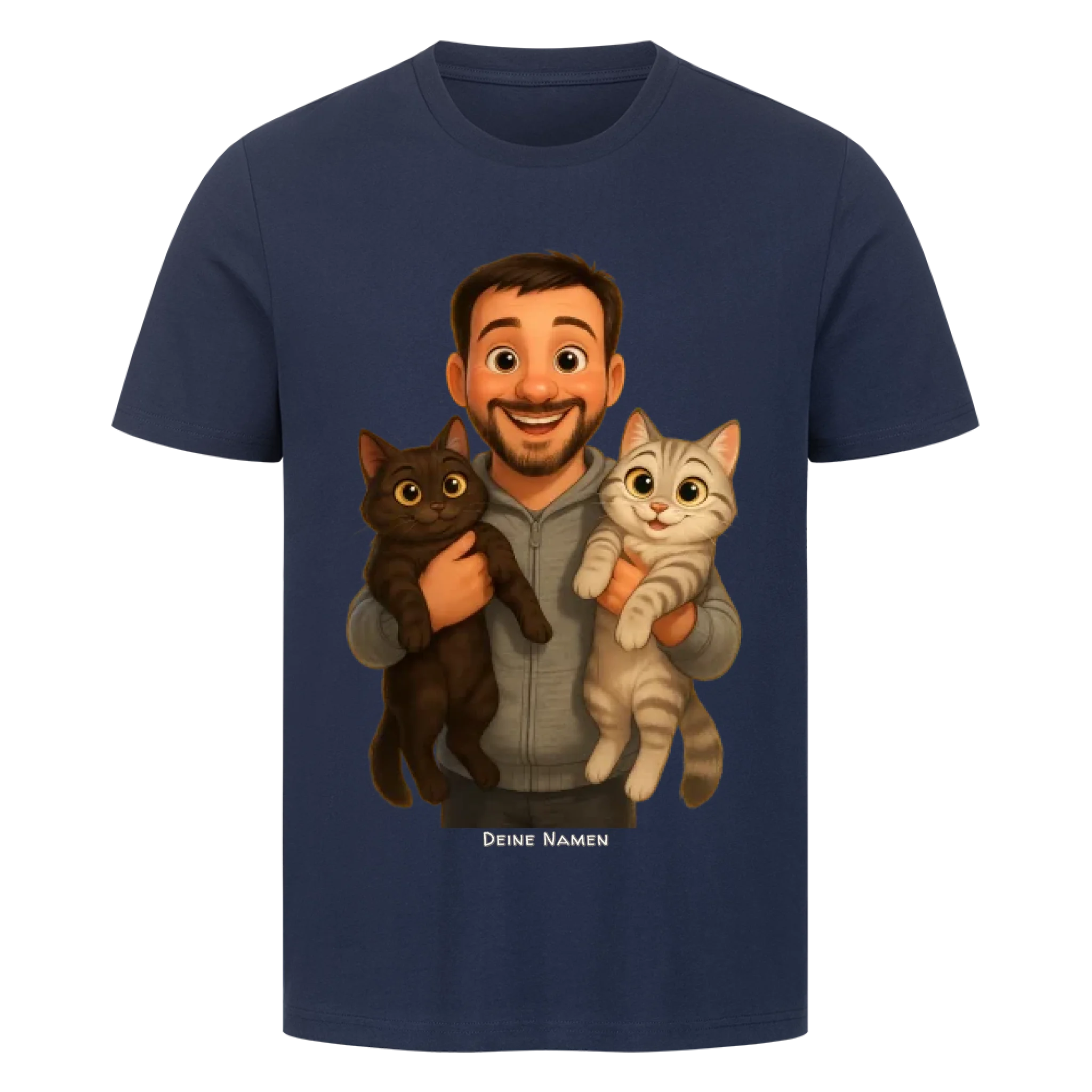 Disney-Style Fellfamilien-Porträt - Individuelles Premium T-Shirt