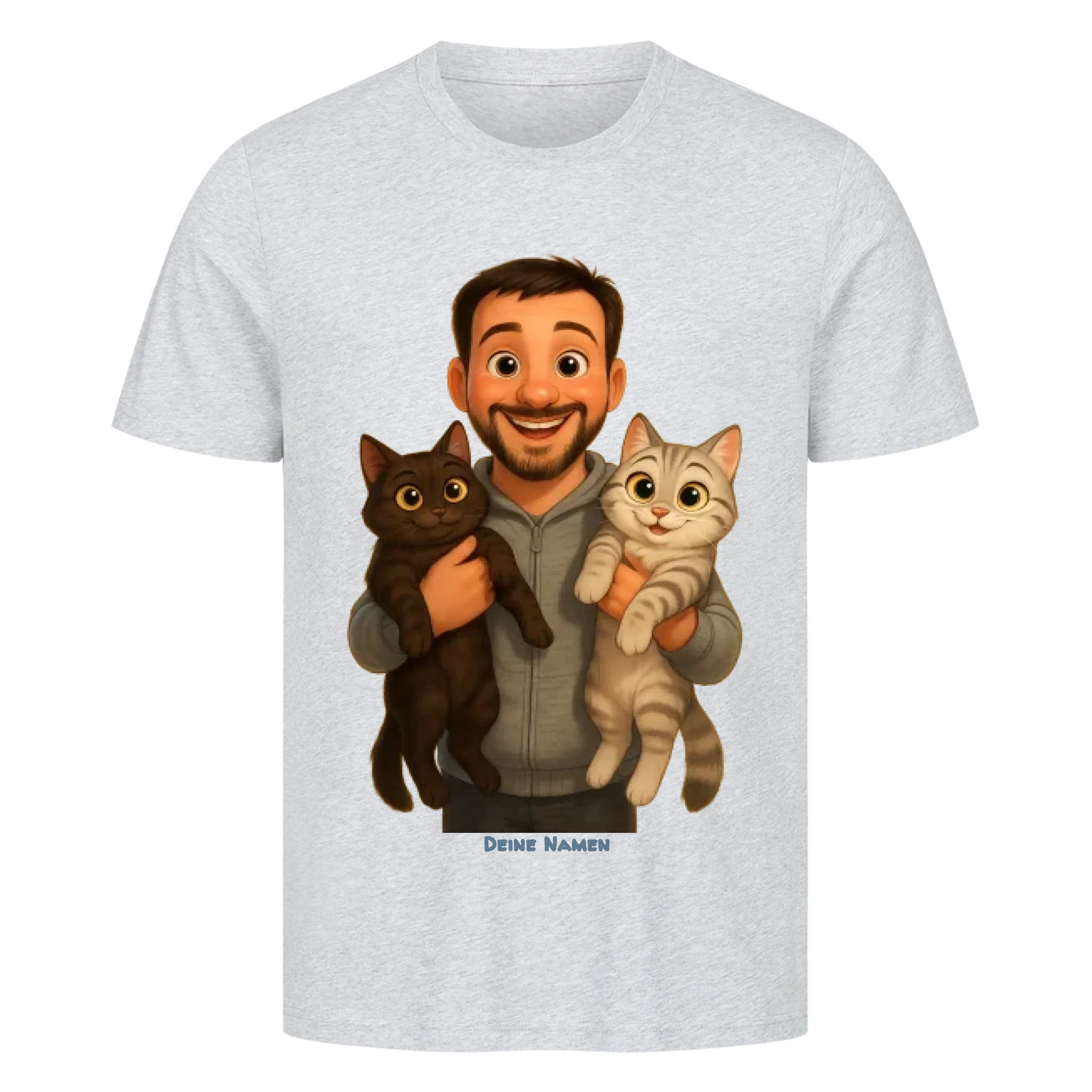 Disney-Style Fellfamilien-Porträt - Individuelles Premium T-Shirt