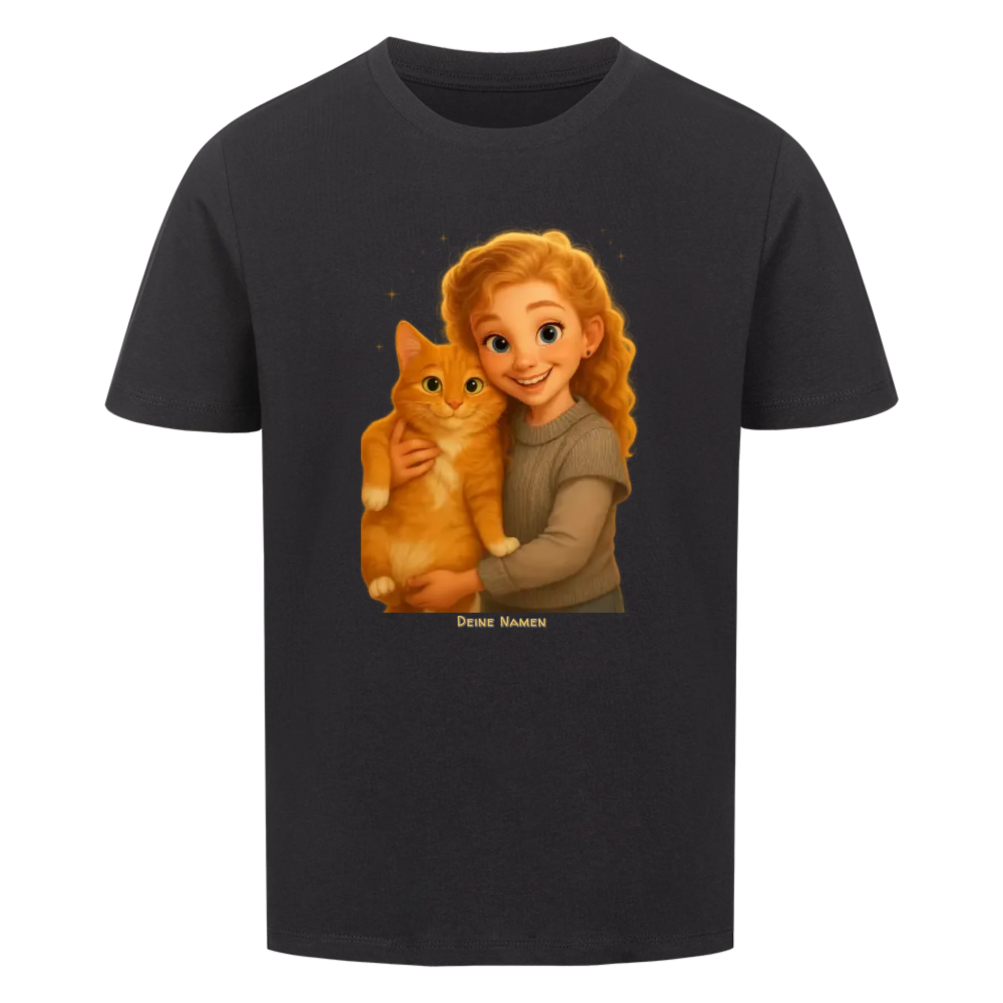 Comic-Märchen-Style Fellfamilien-Porträt - Individuelles Premium T-Shirt