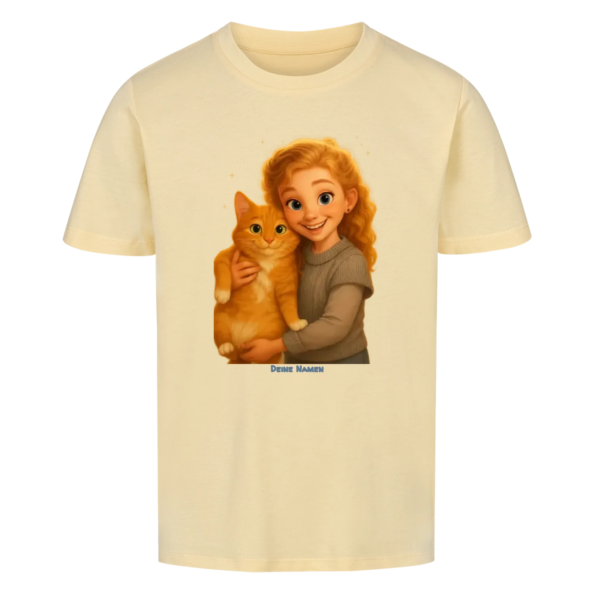 Comic-Märchen-Style Fellfamilien-Porträt - Individuelles Premium T-Shirt