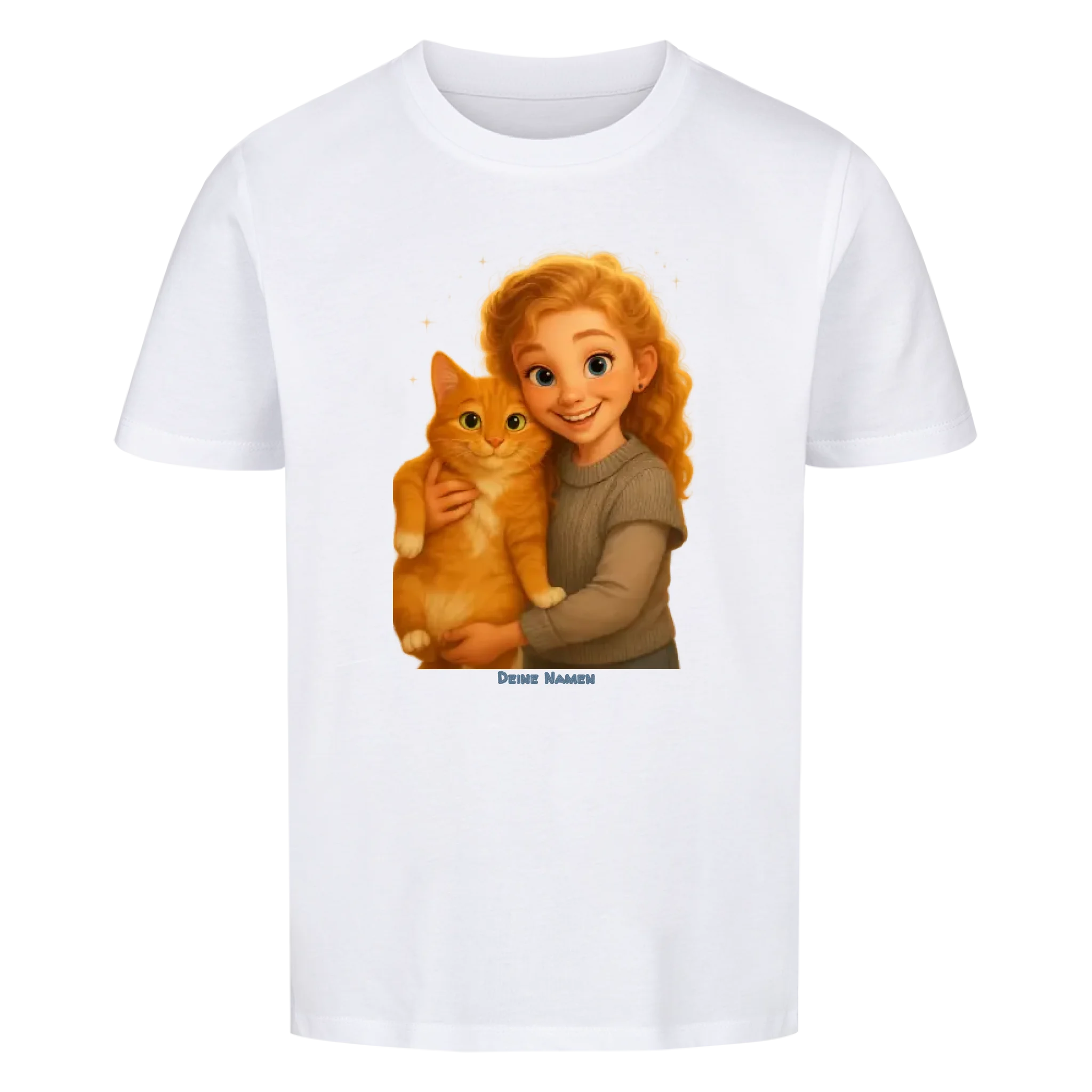 Comic-Märchen-Style Fellfamilien-Porträt - Individuelles Premium T-Shirt