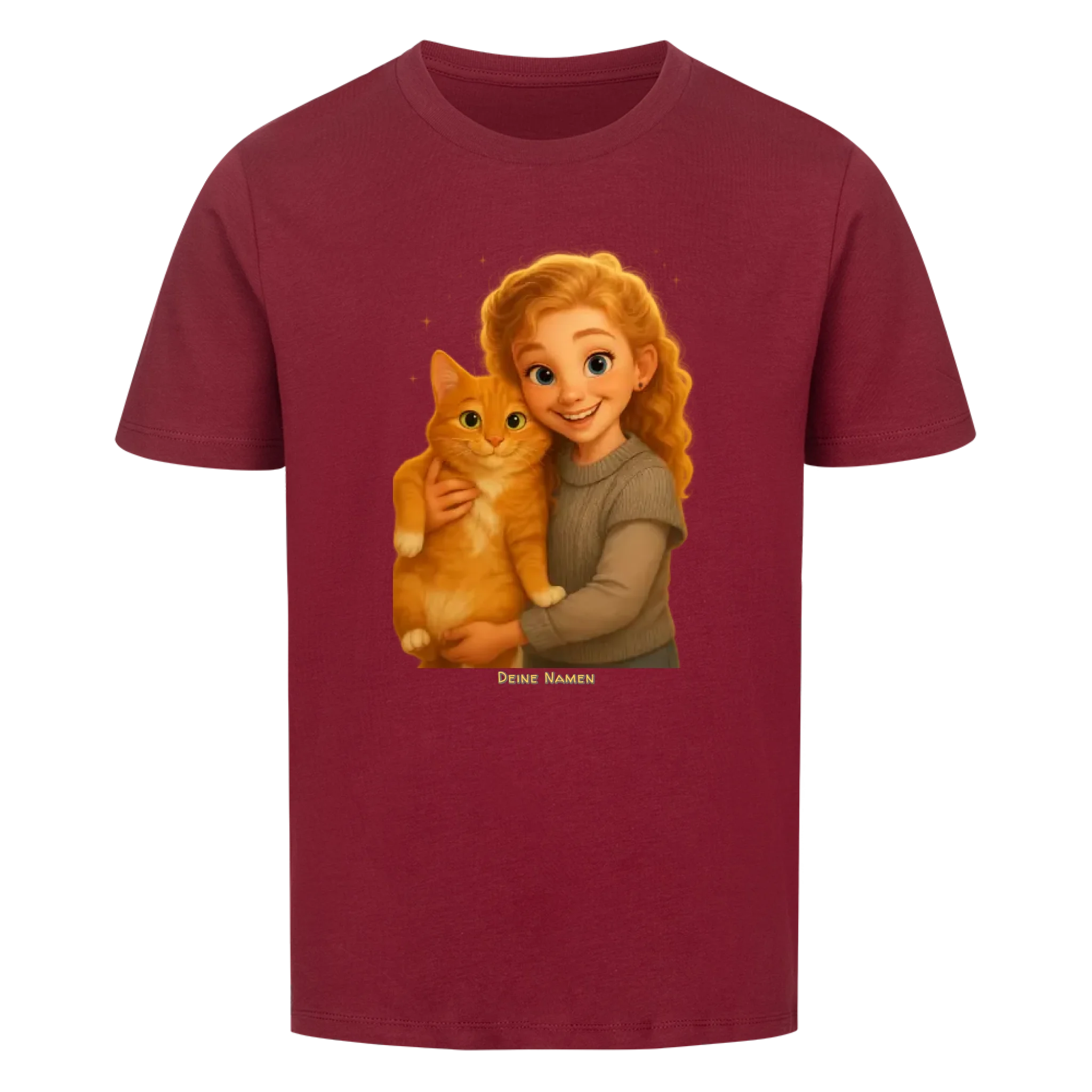 Comic-Märchen-Style Fellfamilien-Porträt - Individuelles Premium T-Shirt