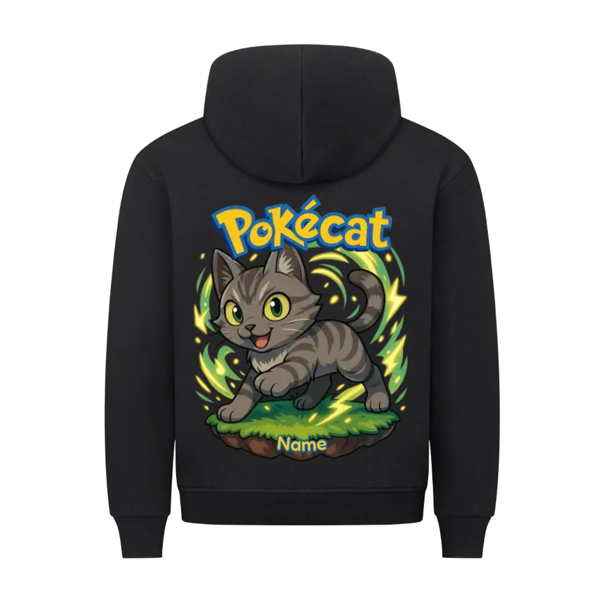 Pokécat - Energy Aura - Katzen - Individuelles Premium Hoodie (Unisex)