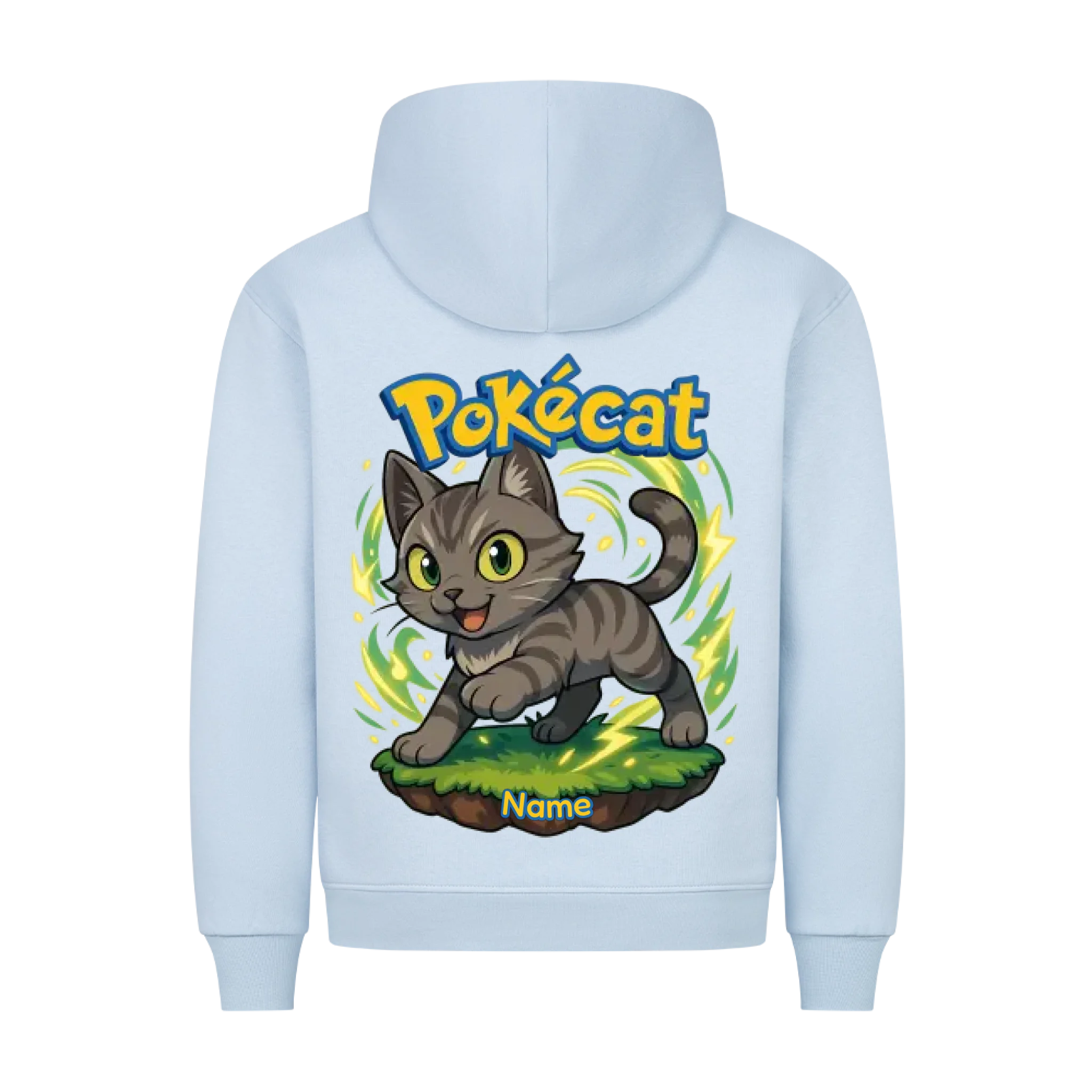 Pokécat - Energy Aura - Katzen - Individuelles Premium Hoodie (Unisex)