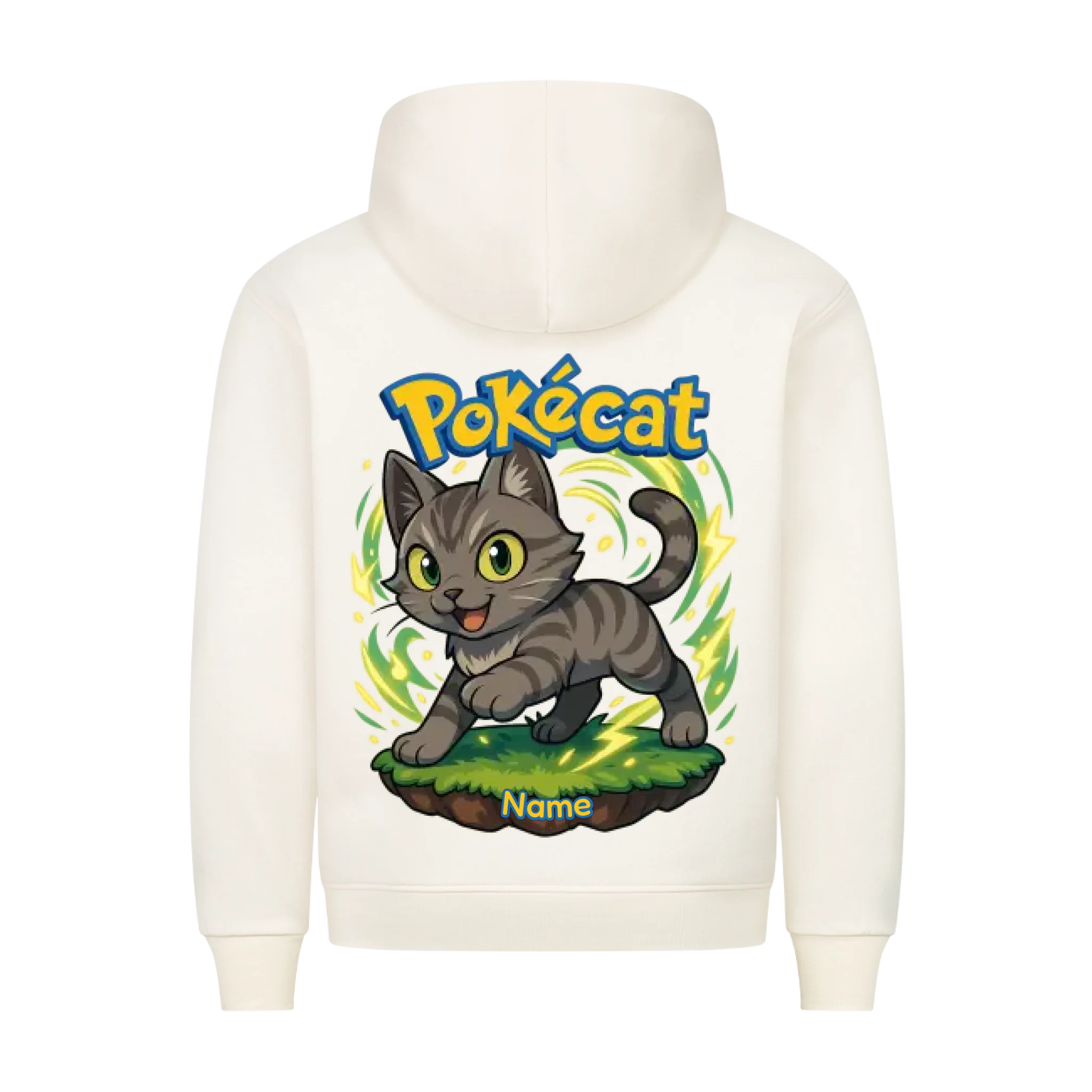 Pokécat - Energy Aura - Katzen - Individuelles Premium Hoodie (Unisex)