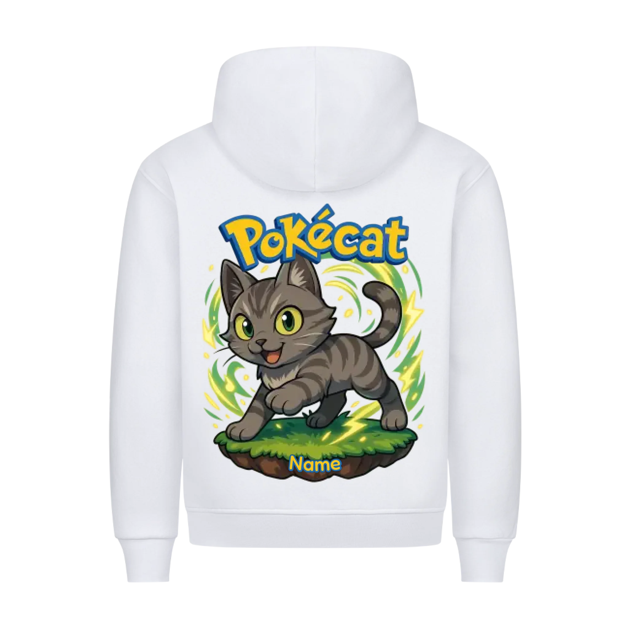 Pokécat - Energy Aura - Katzen - Individuelles Premium Hoodie (Unisex)
