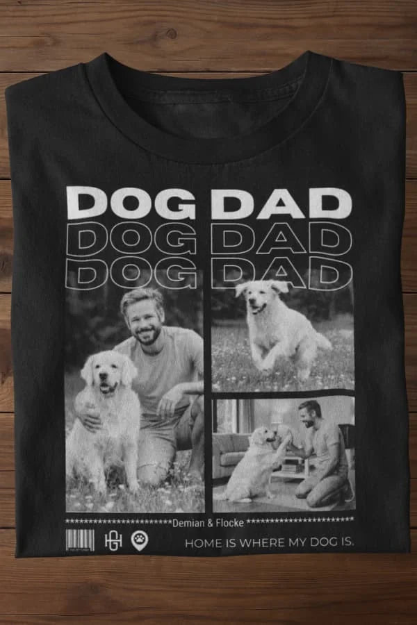 Dog Dad Premium T-Shirt - Eigene Fotos
