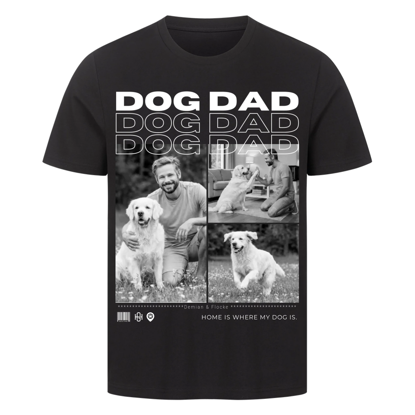 Dog Dad Premium T-Shirt - Eigene Fotos