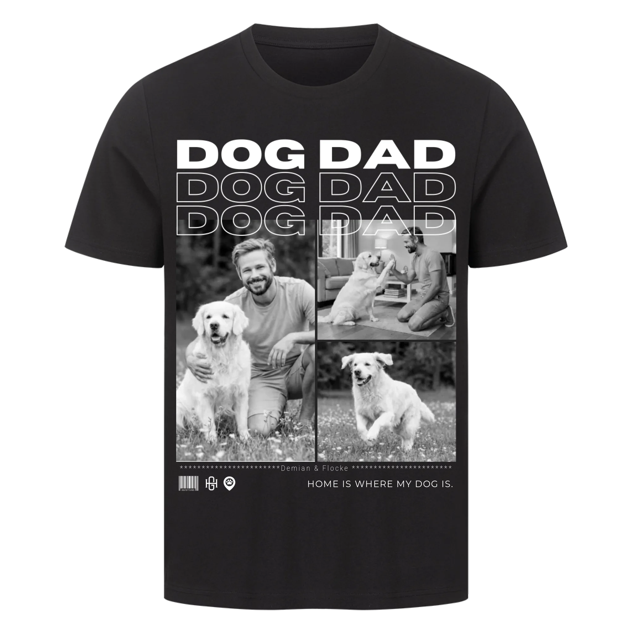 Dog Dad - Individuelles Premium T-Shirt