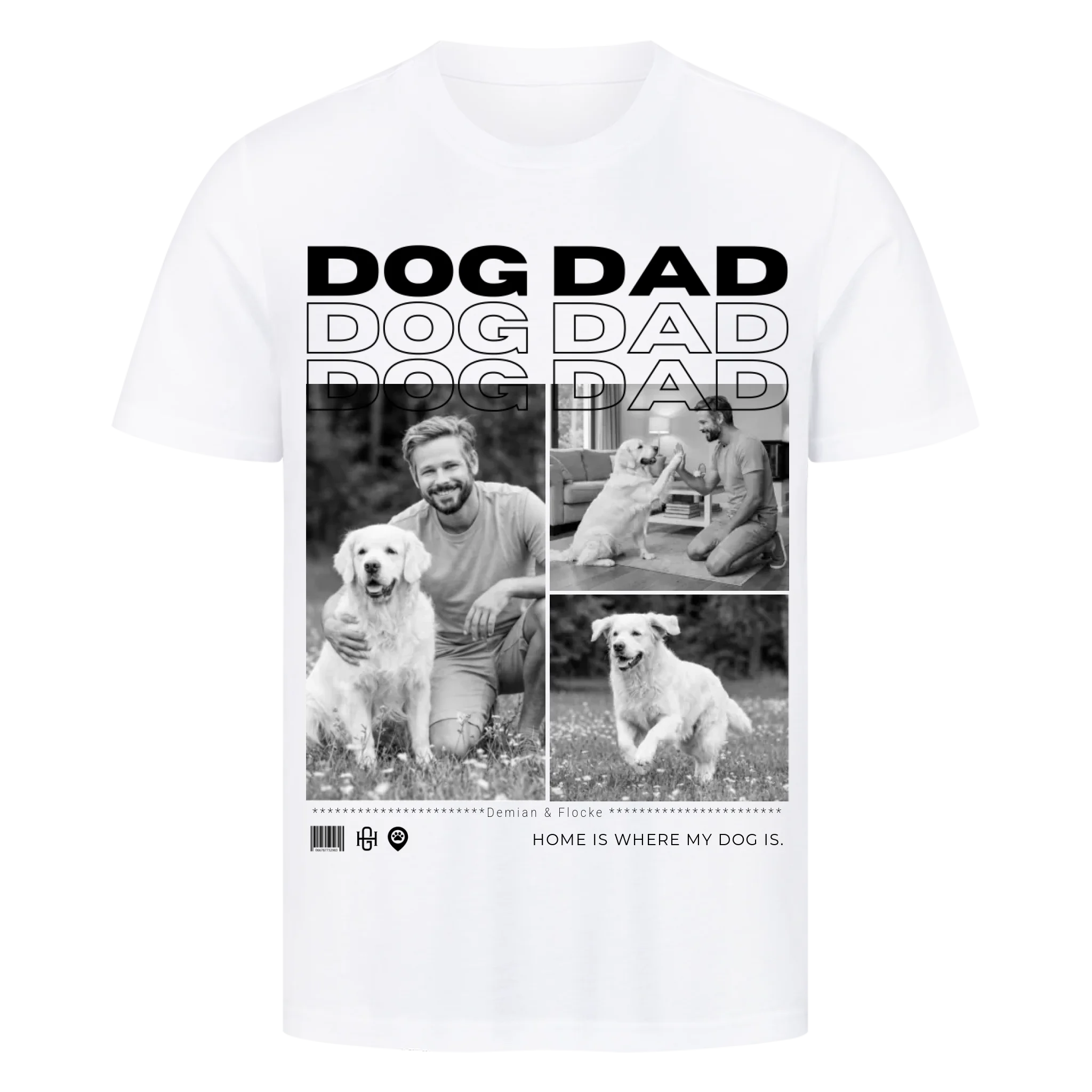 Dog Dad - Individuelles Premium T-Shirt