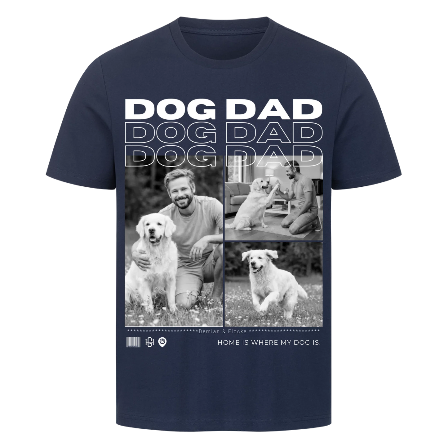 Dog Dad Premium T-Shirt - Eigene Fotos