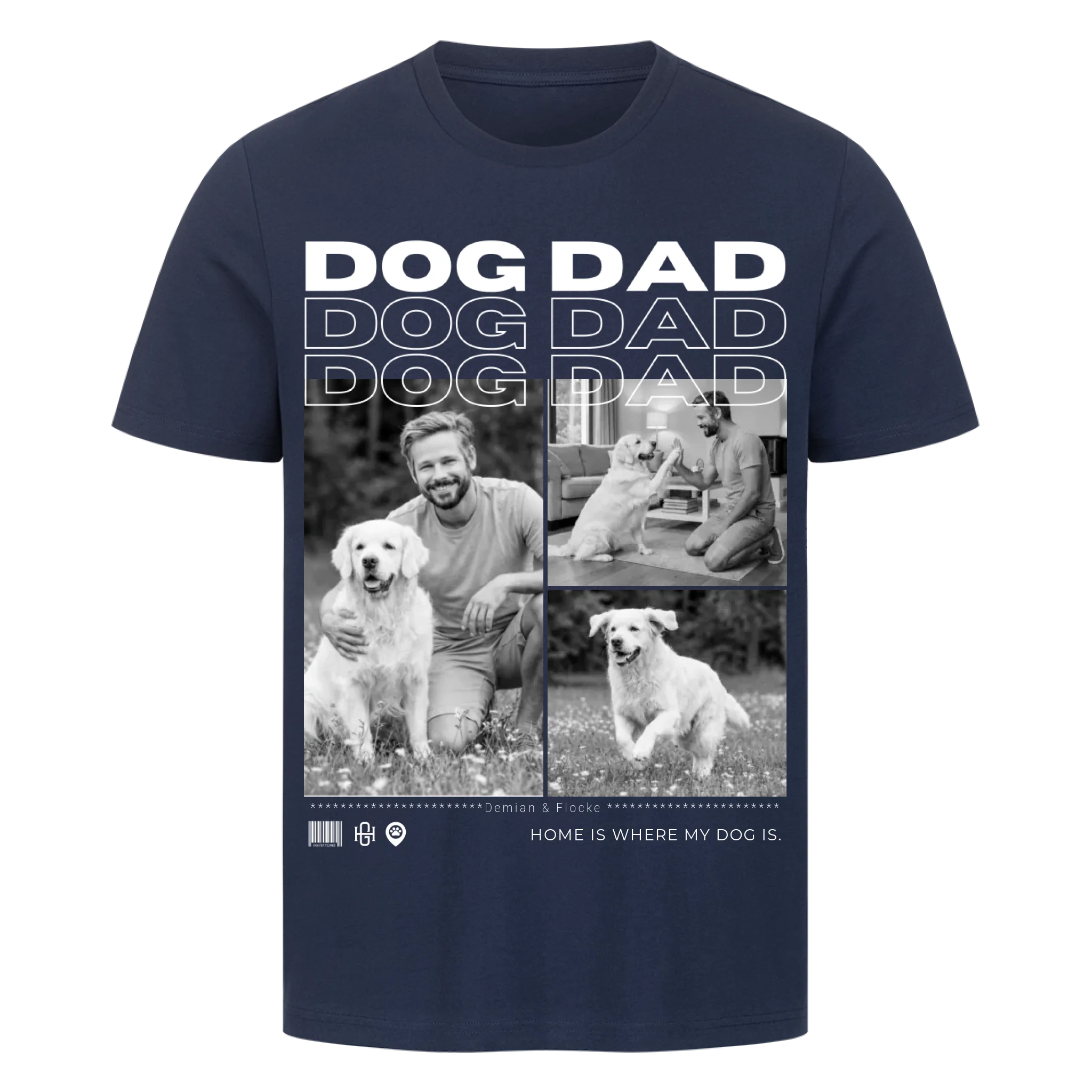 Dog Dad - Individuelles Premium T-Shirt