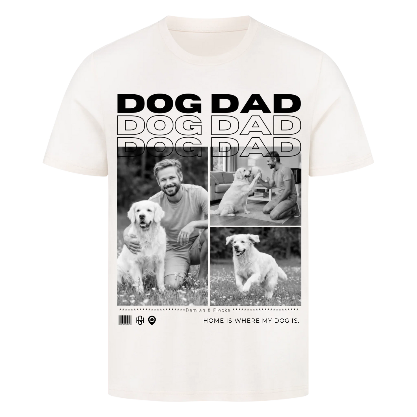 Dog Dad Premium T-Shirt - Eigene Fotos