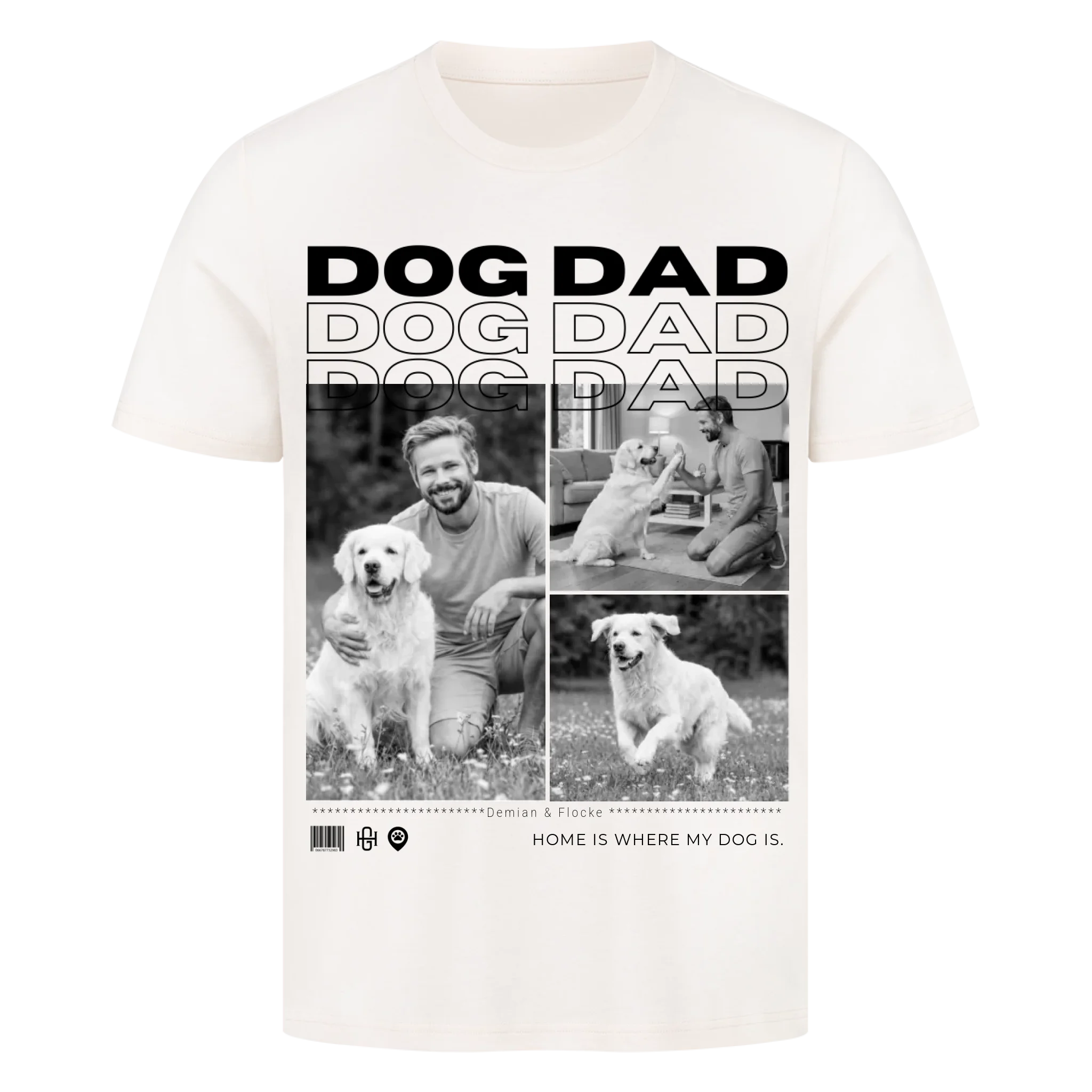 Dog Dad - Individuelles Premium T-Shirt