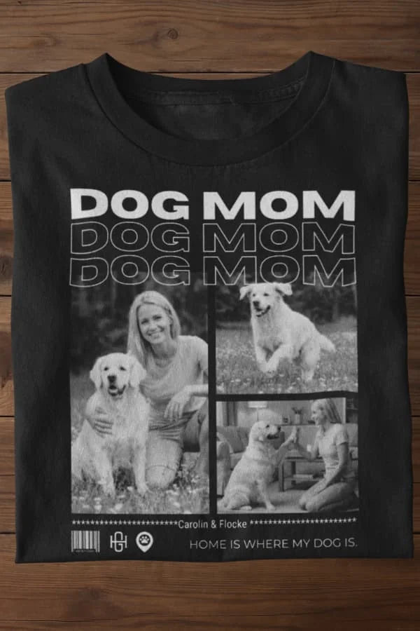 Dog Mom - Individuelles Premium T-Shirt