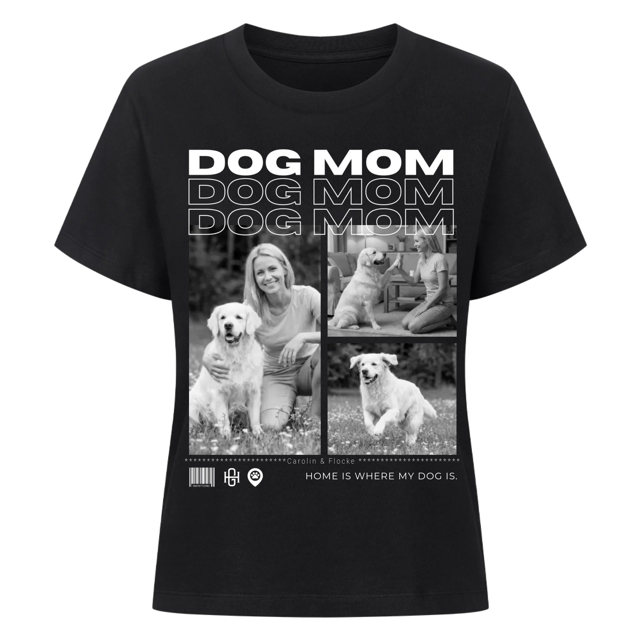 Dog Mom - Individuelles Premium T-Shirt