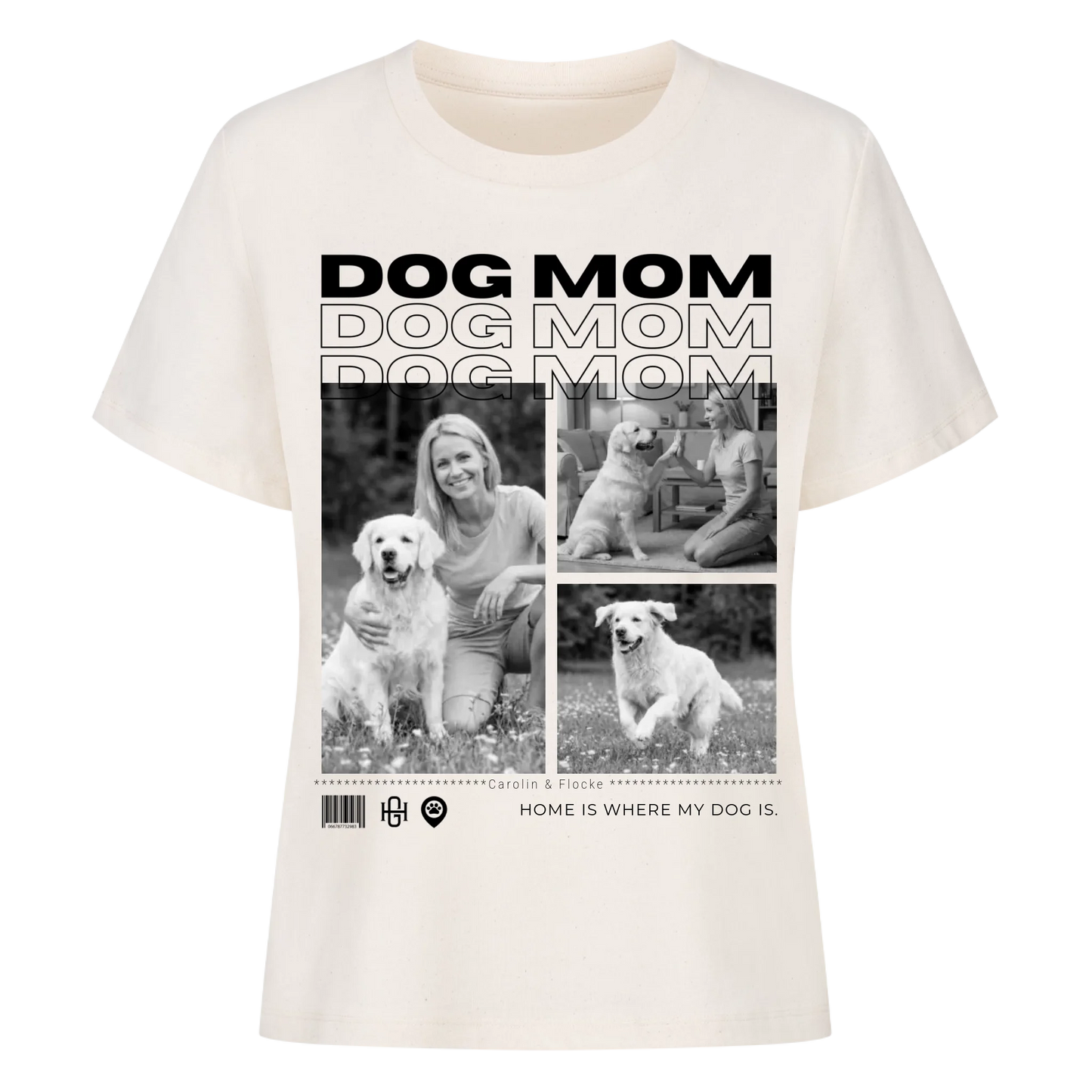 Dog Mom T-Shirt - Eigene Fotos