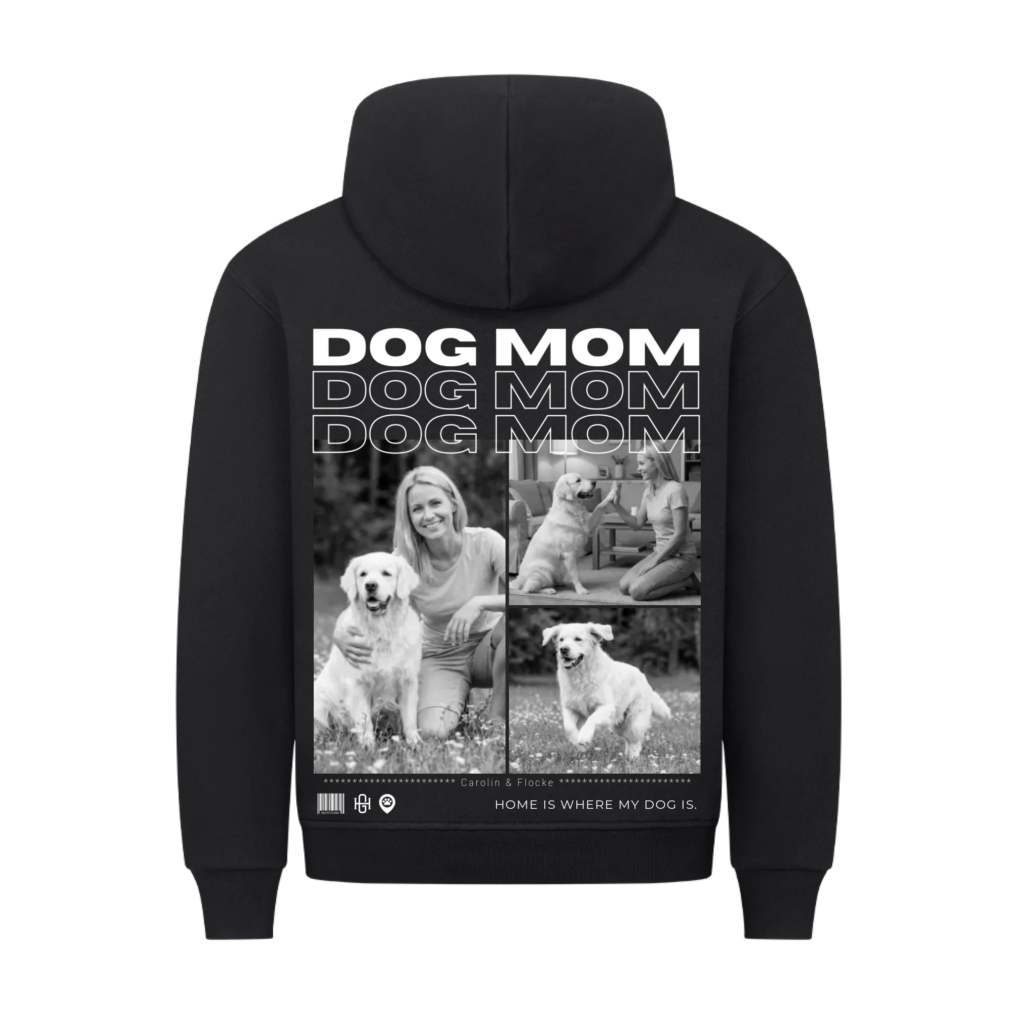 Dog Mom - Individueller Premium Hoodie (Unisex)