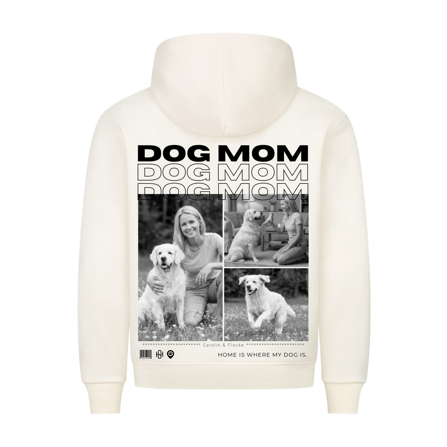 Dog Mom Premium Hoodie - Eigene Fotos